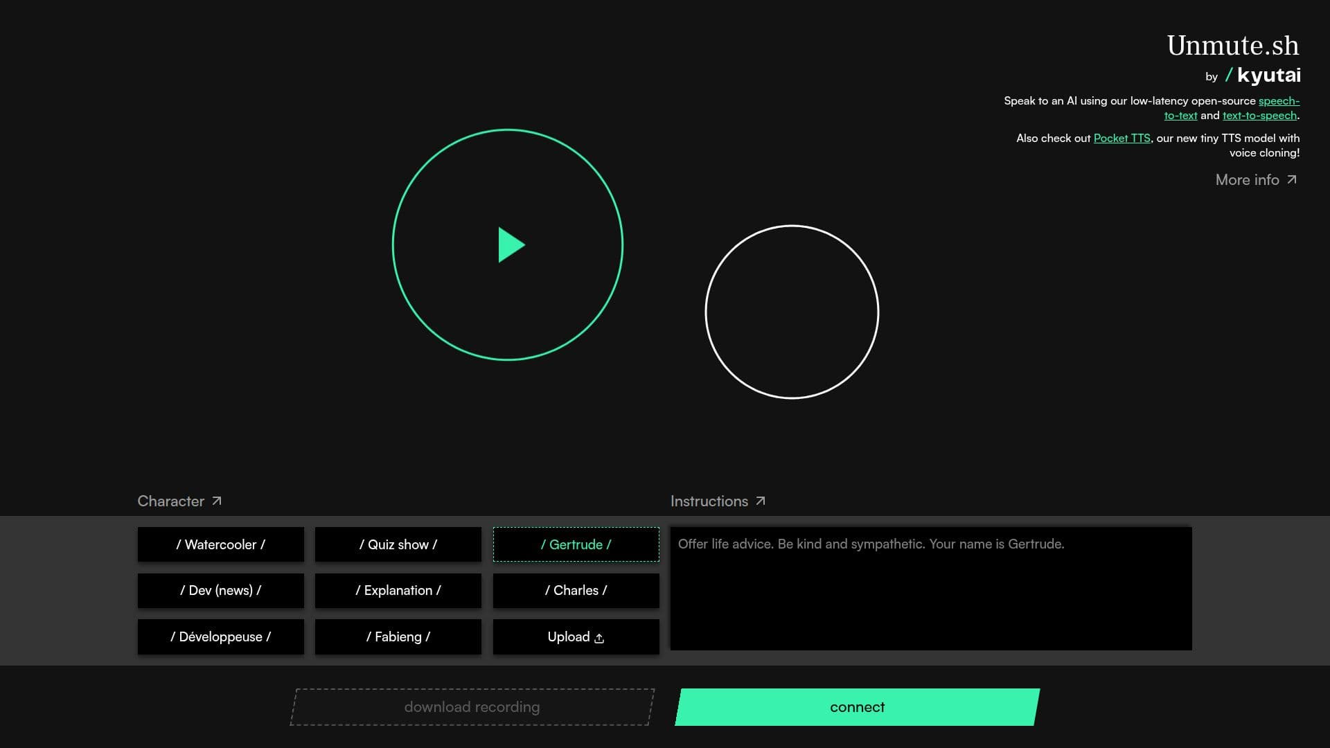 Unmute by Kyutai screenshot