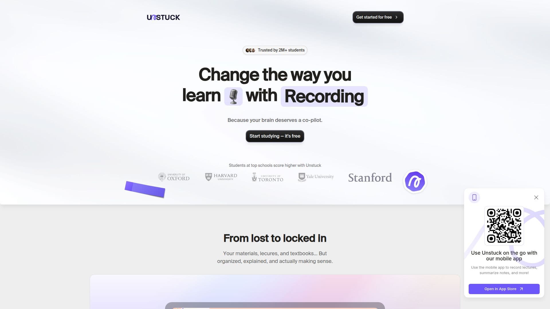 Capture d’écran de Unstuck AI