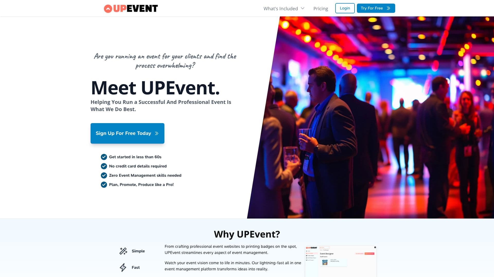 UPEvent - Event Management Software screenshot