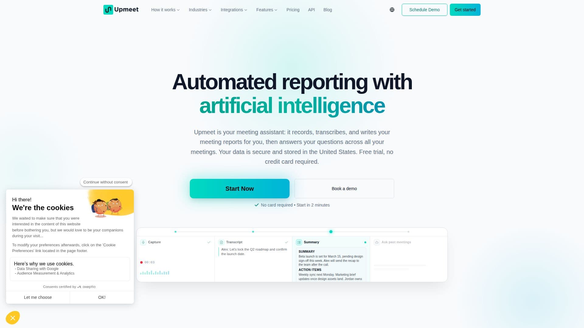 Upmeet screenshot