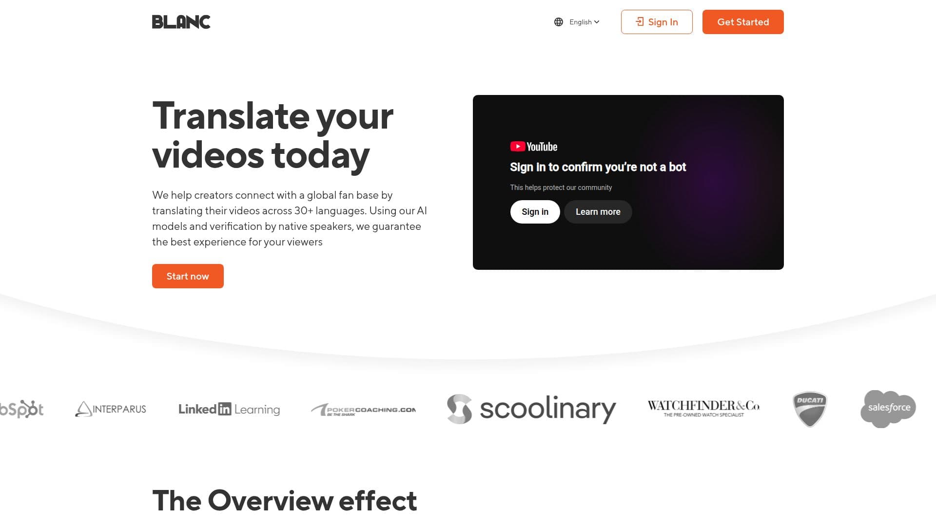 Blanc Video Translator screenshot