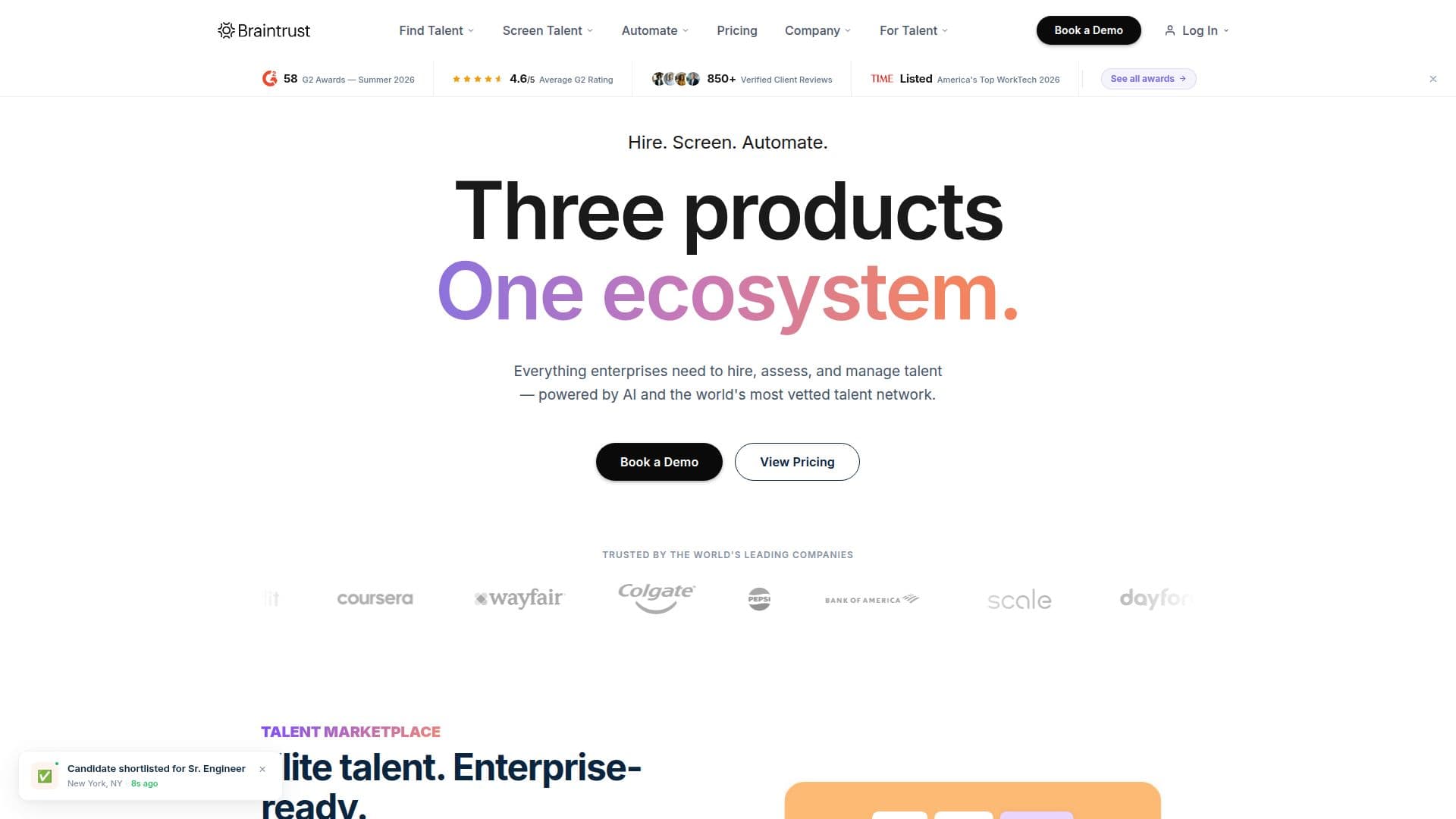 Braintrust — AI-Powered Talent Network screenshot