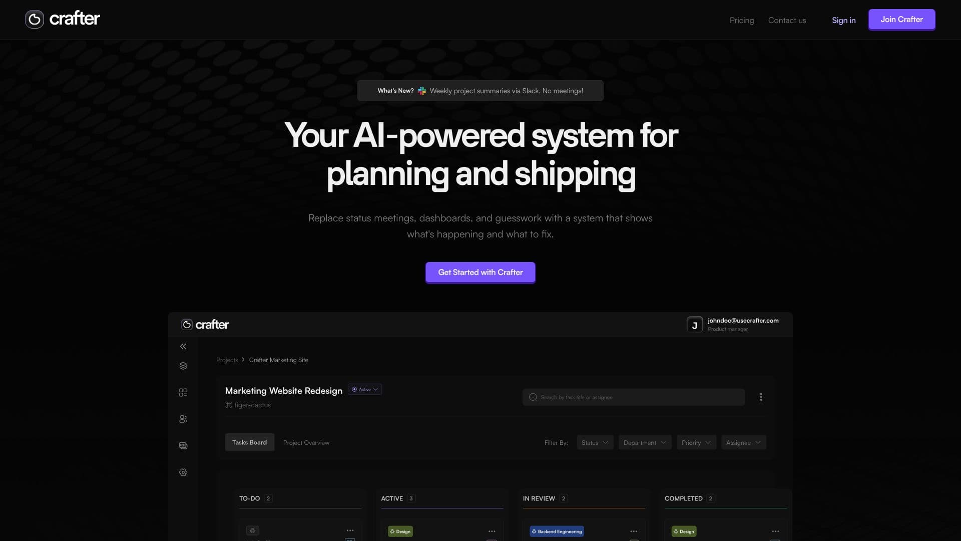 Crafter AI Planning System 스크린샷
