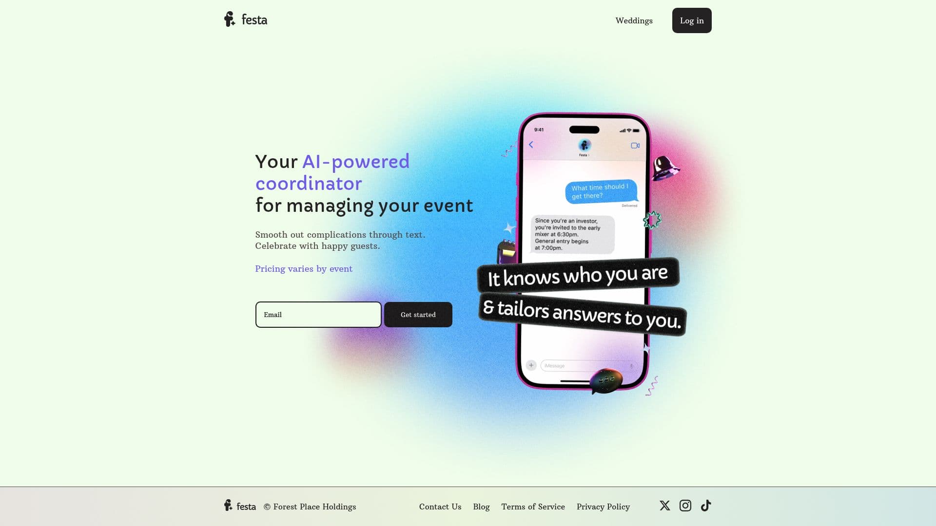 Festa | AI Event Coordination Software screenshot