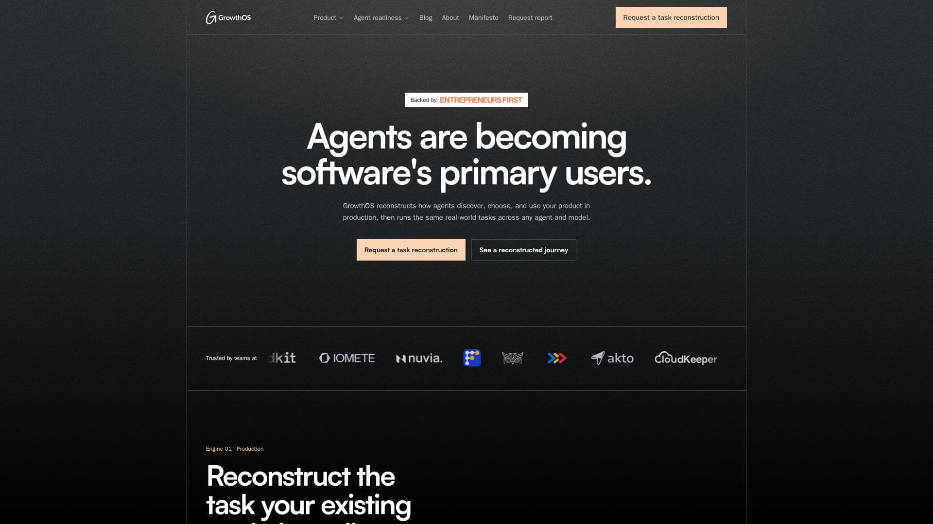 GrowthOS · Real Agent Journeys and Evals screenshot