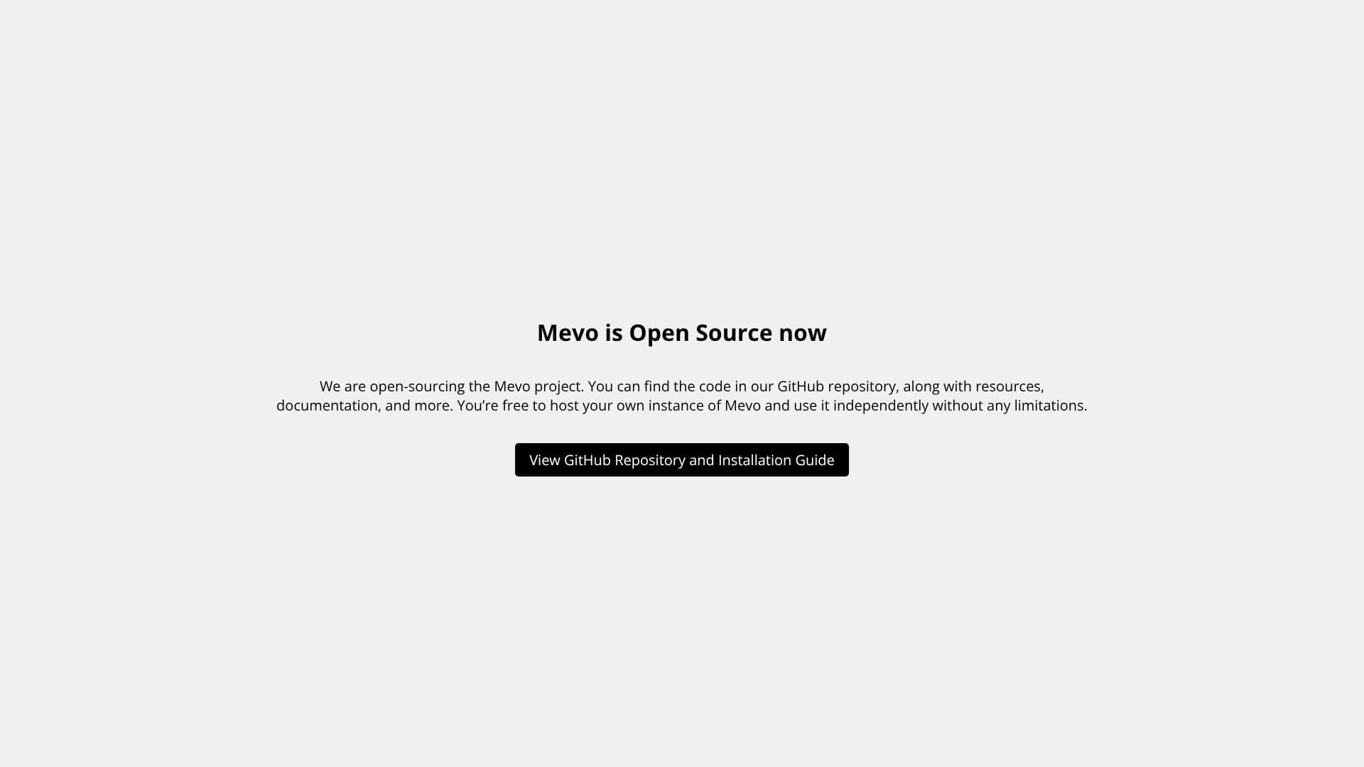 Screenshot von Mevo