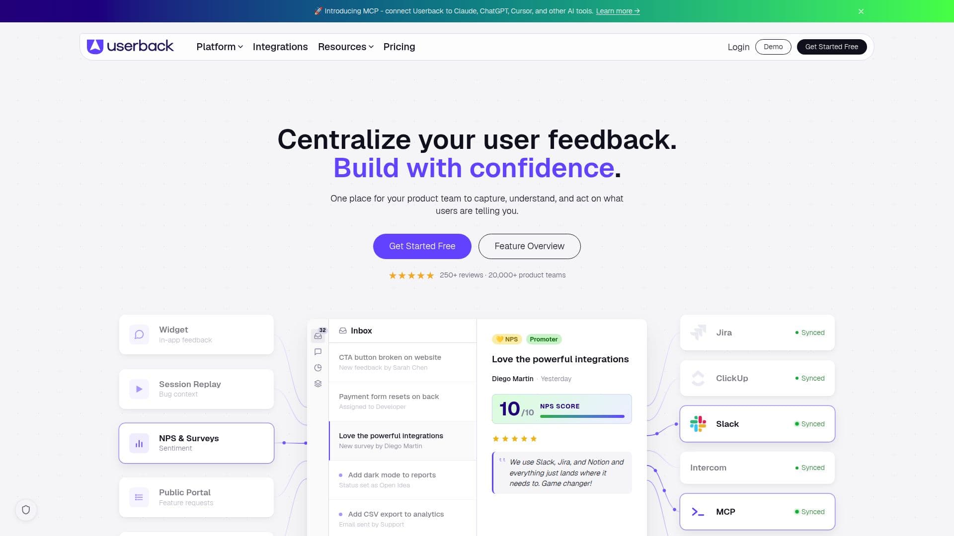 Userback screenshot