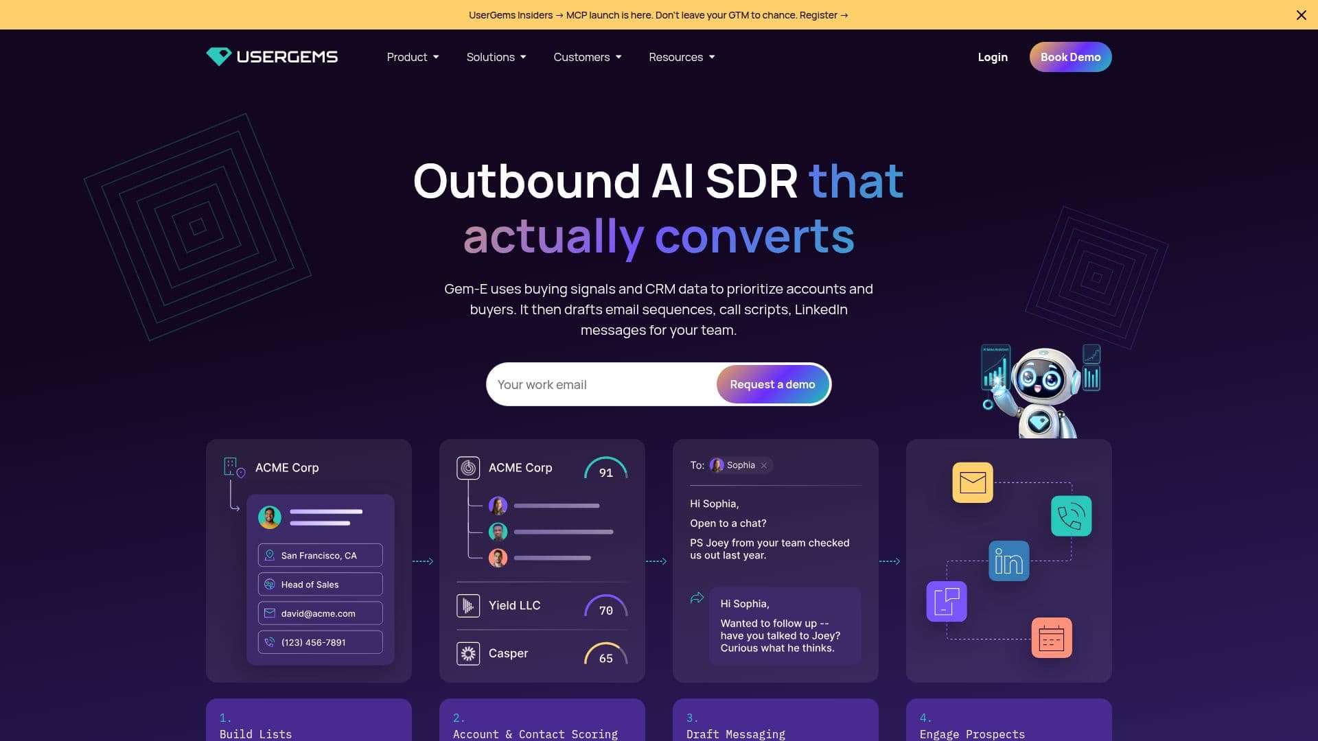 UserGems AI SDR screenshot