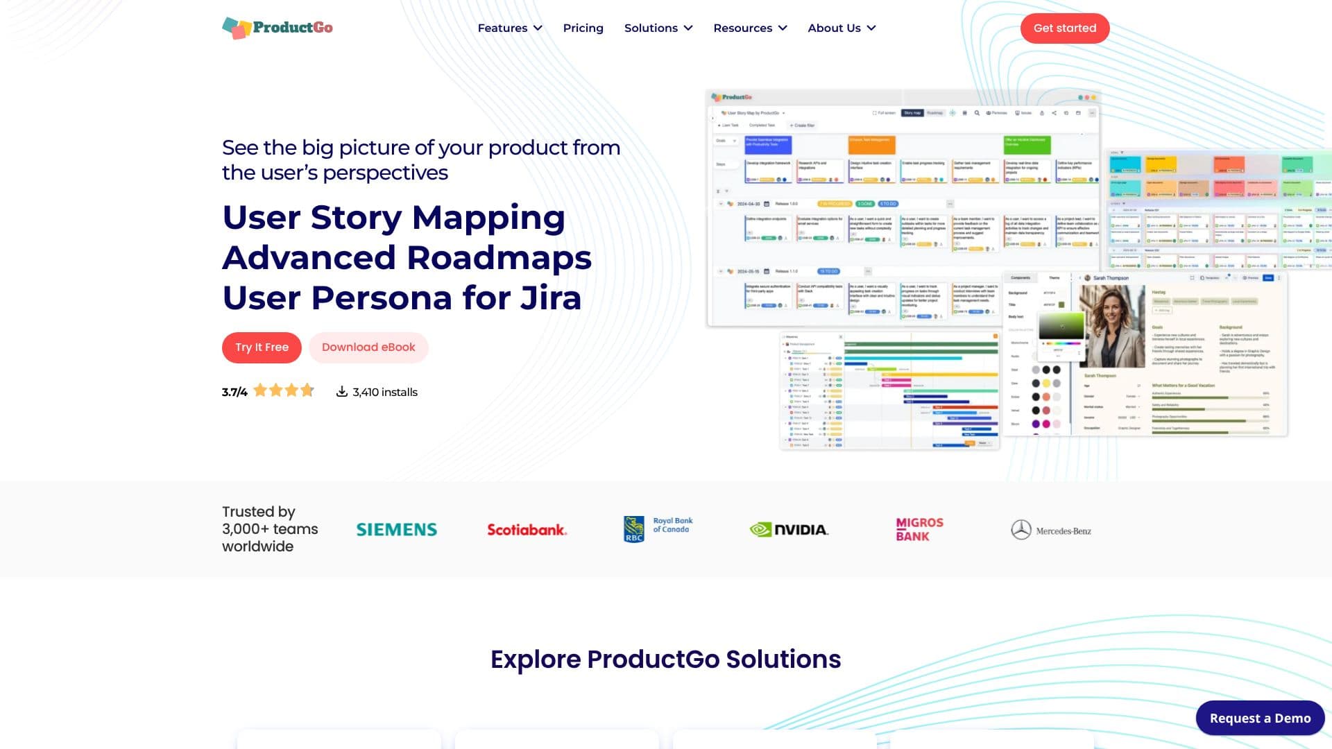 Capture d’écran de Application ProductGo pour Jira