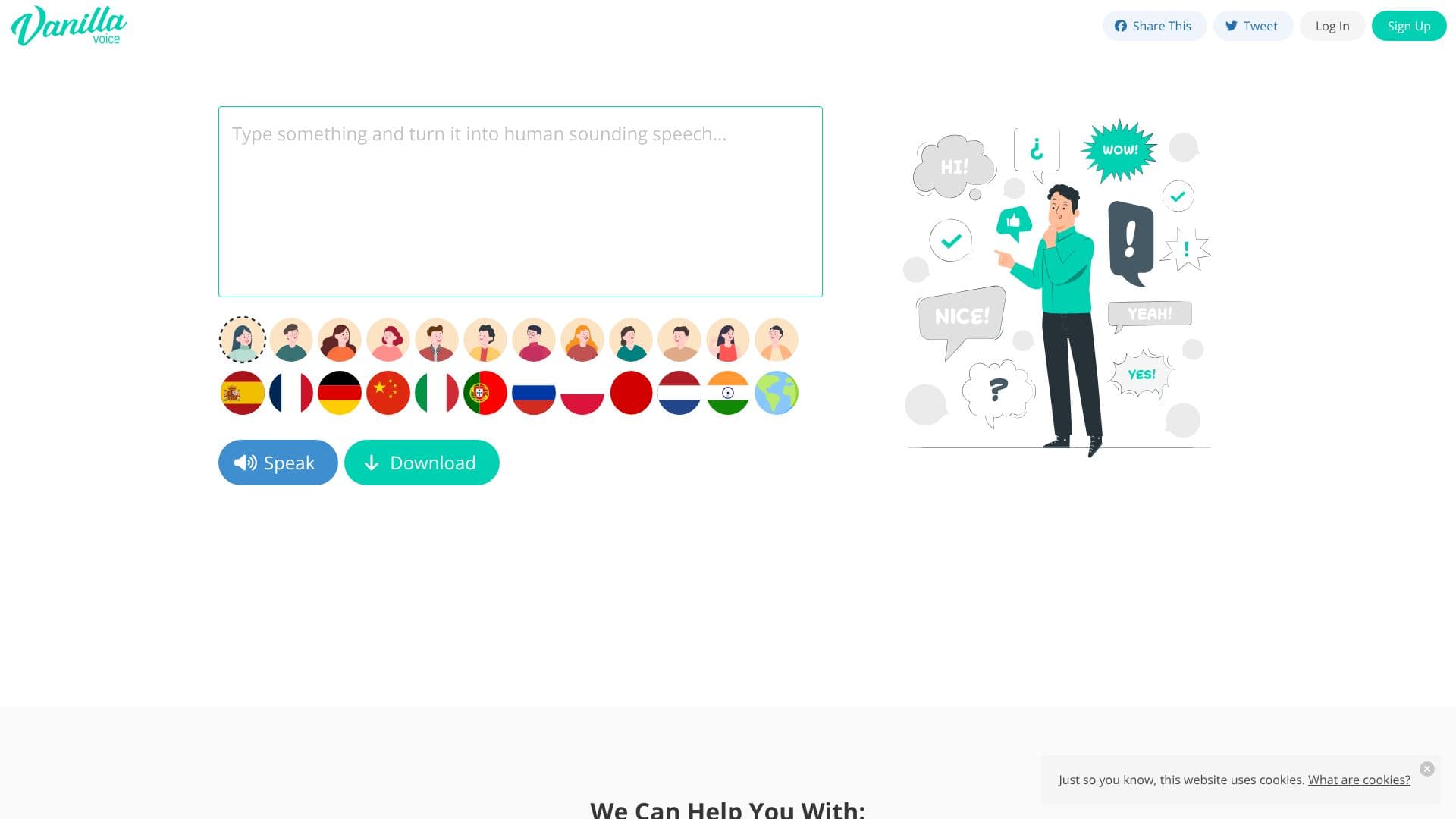 Скриншот VanillaVoice Text to Speech