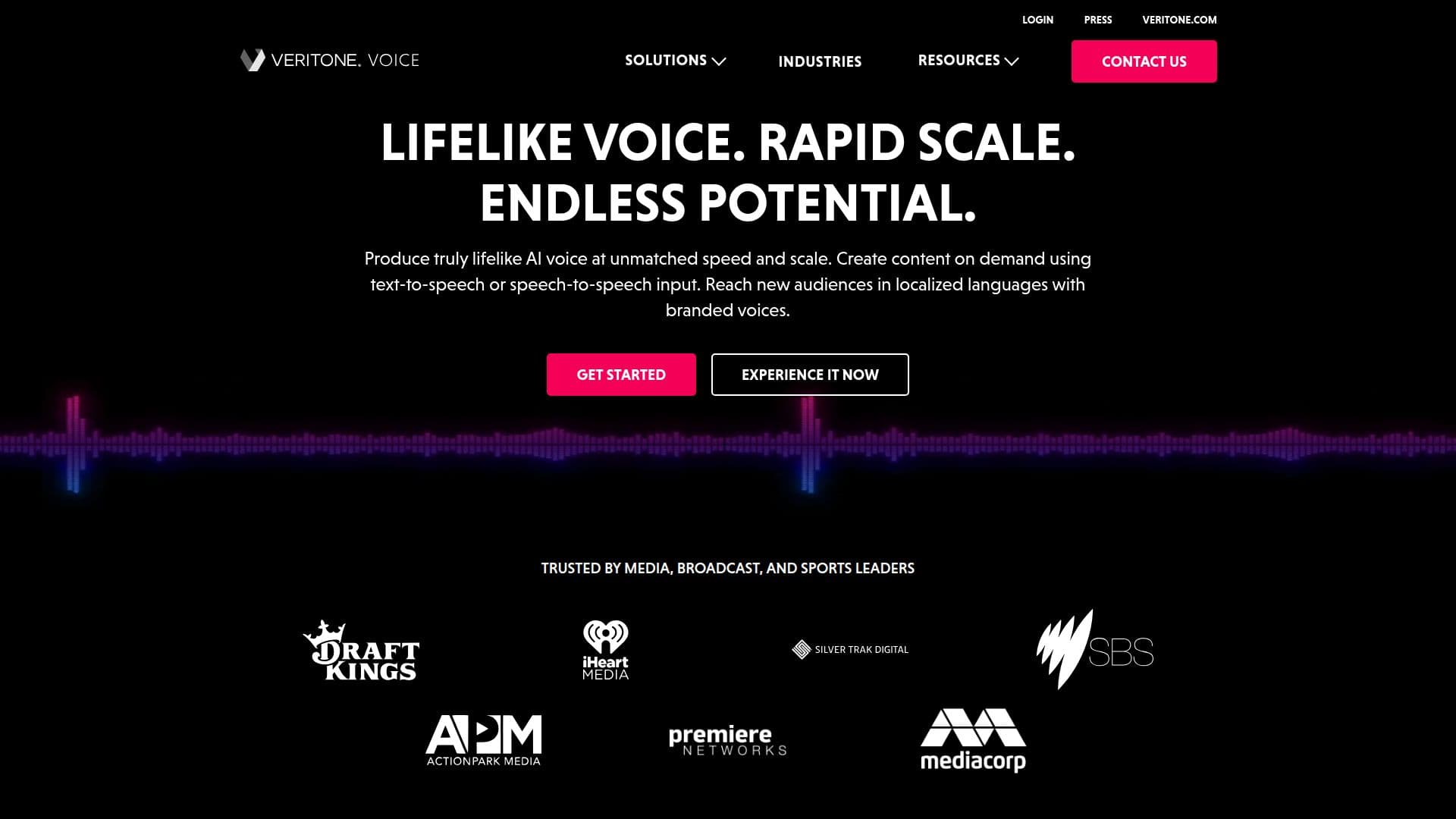 Veritone Voice screenshot