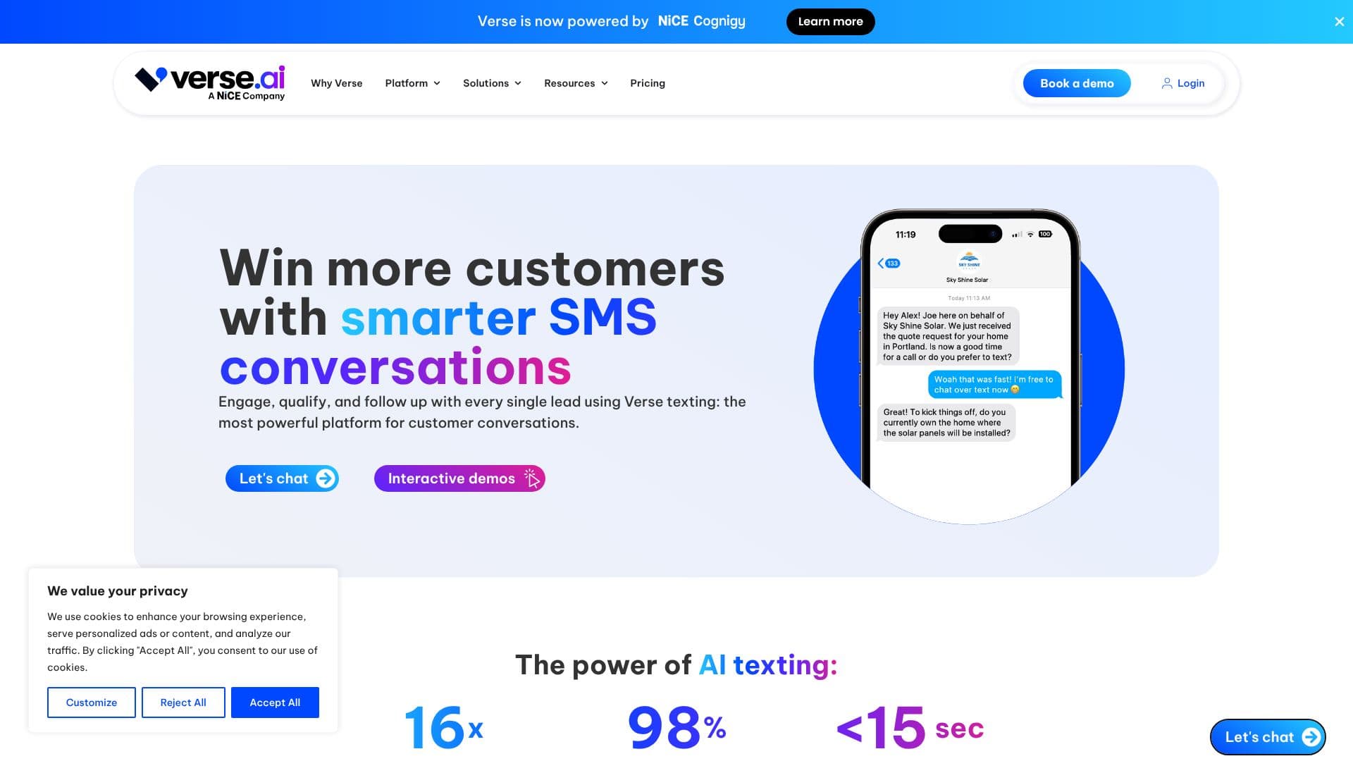 Verse.ai screenshot