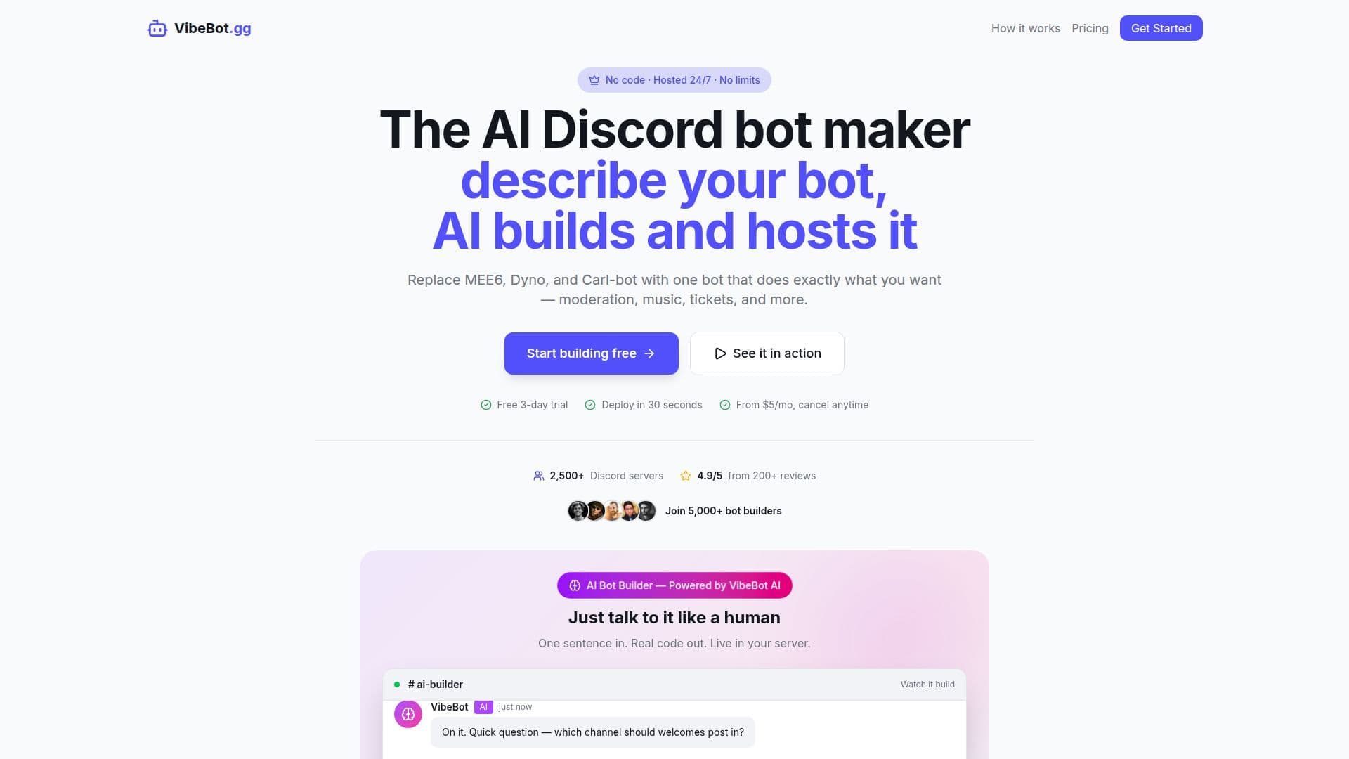 VibeBot screenshot