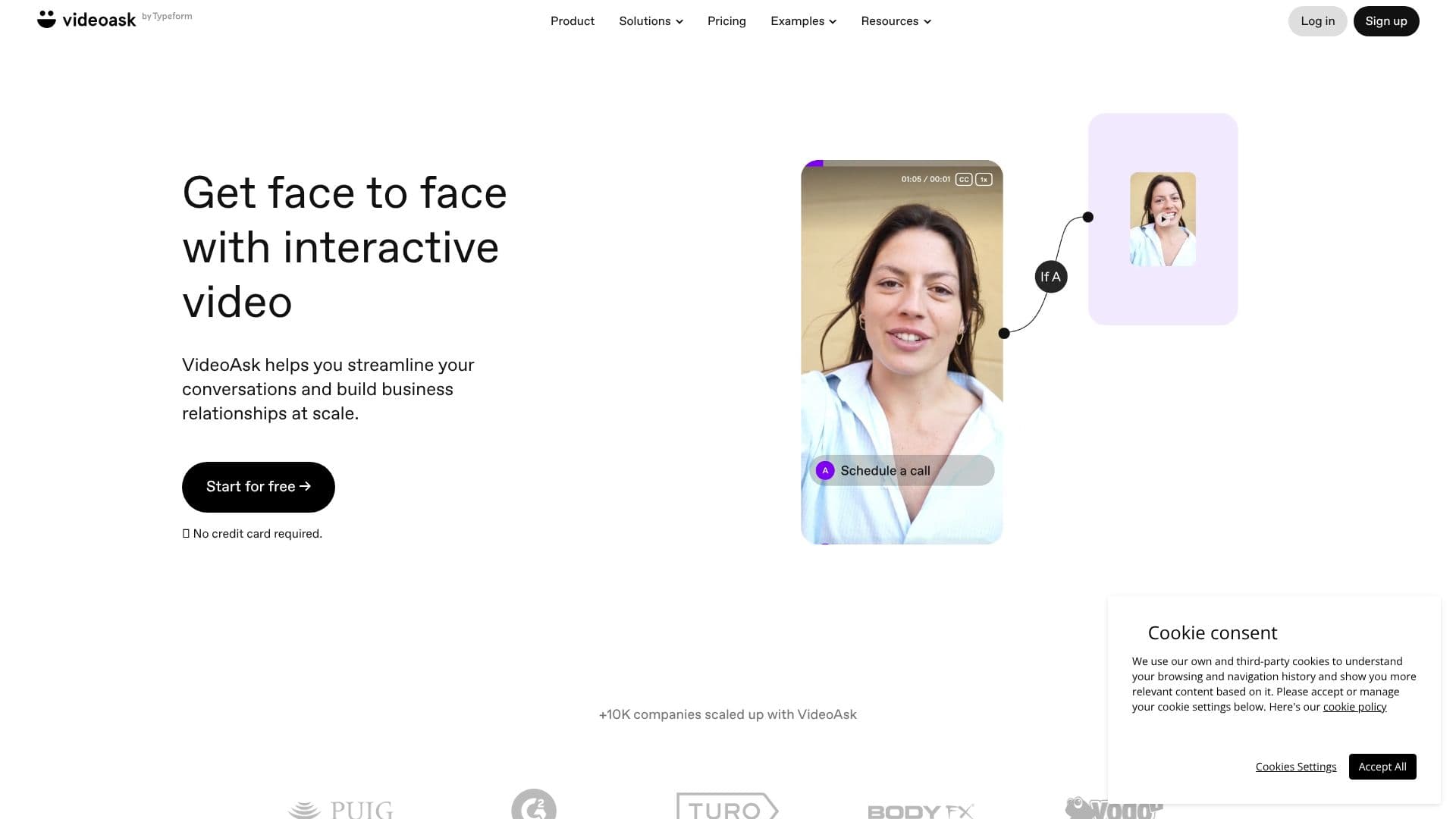 Screenshot von VideoAsk von Typeform