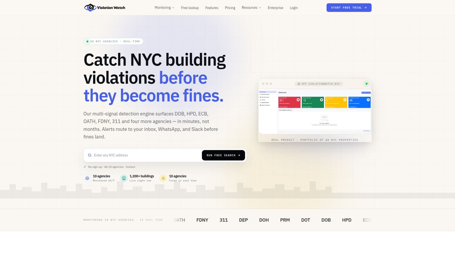 ViolationWatch screenshot