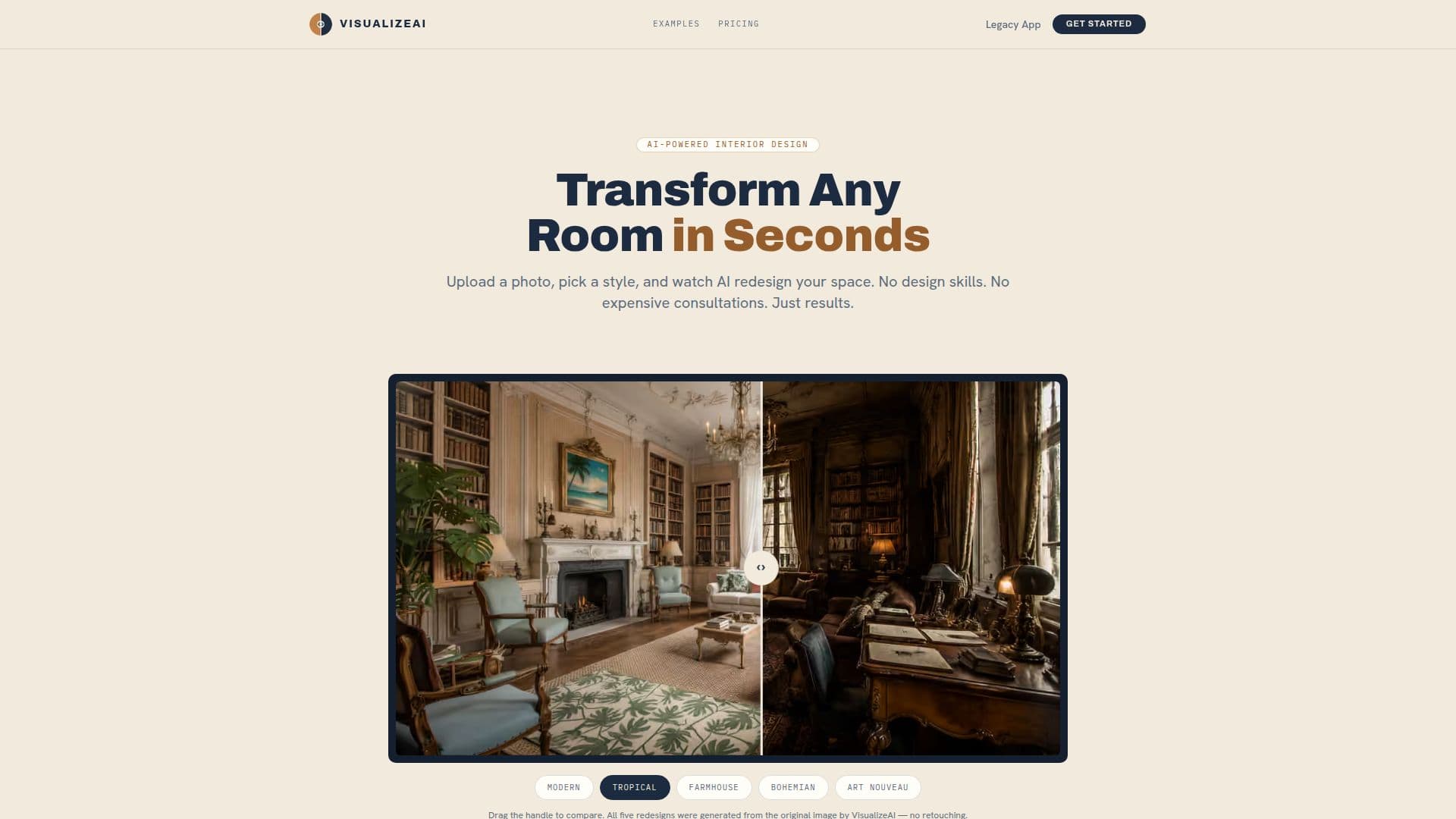 VisualizeAI — AI Interior Design Tool screenshot