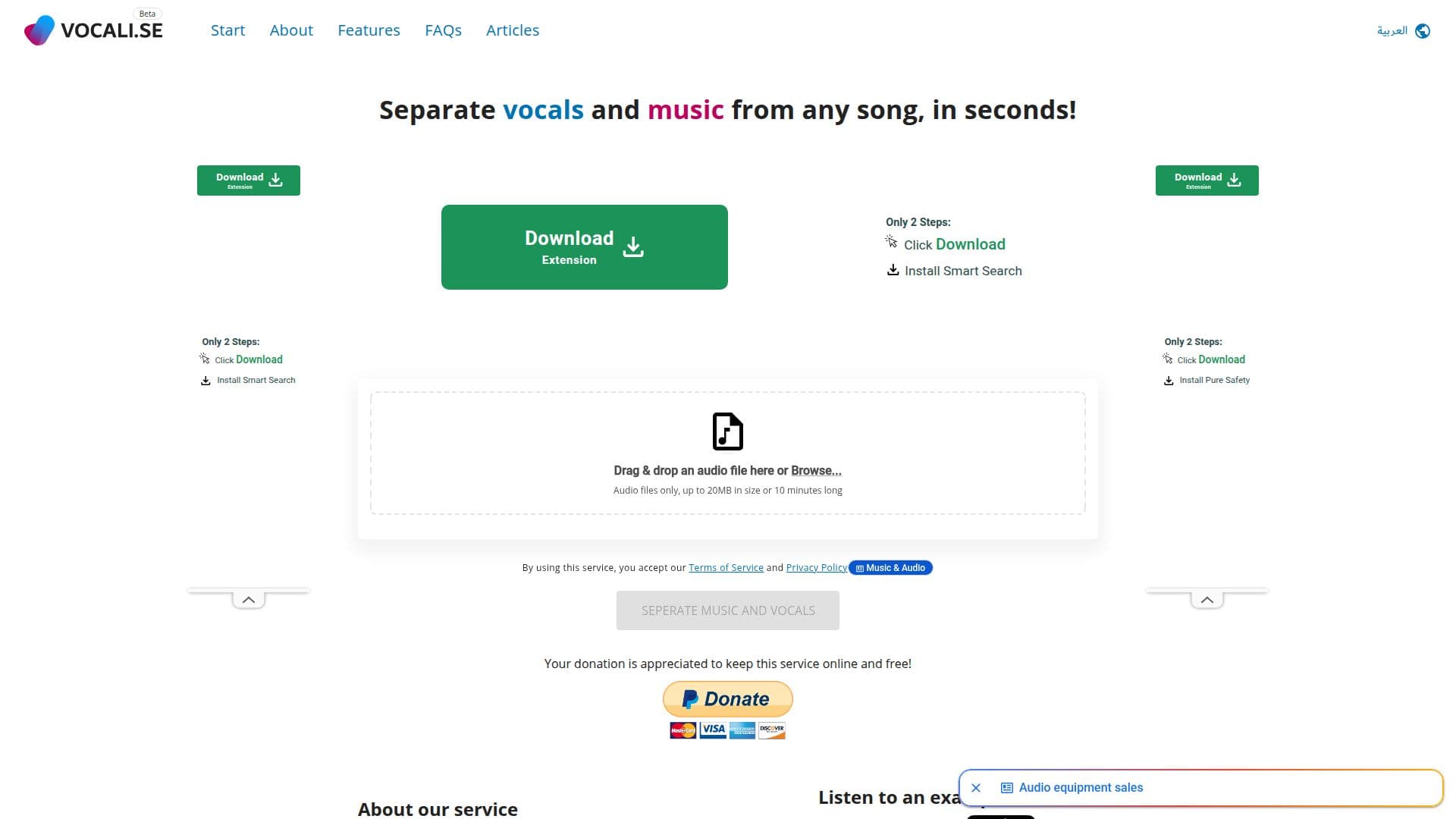Vocali.se screenshot