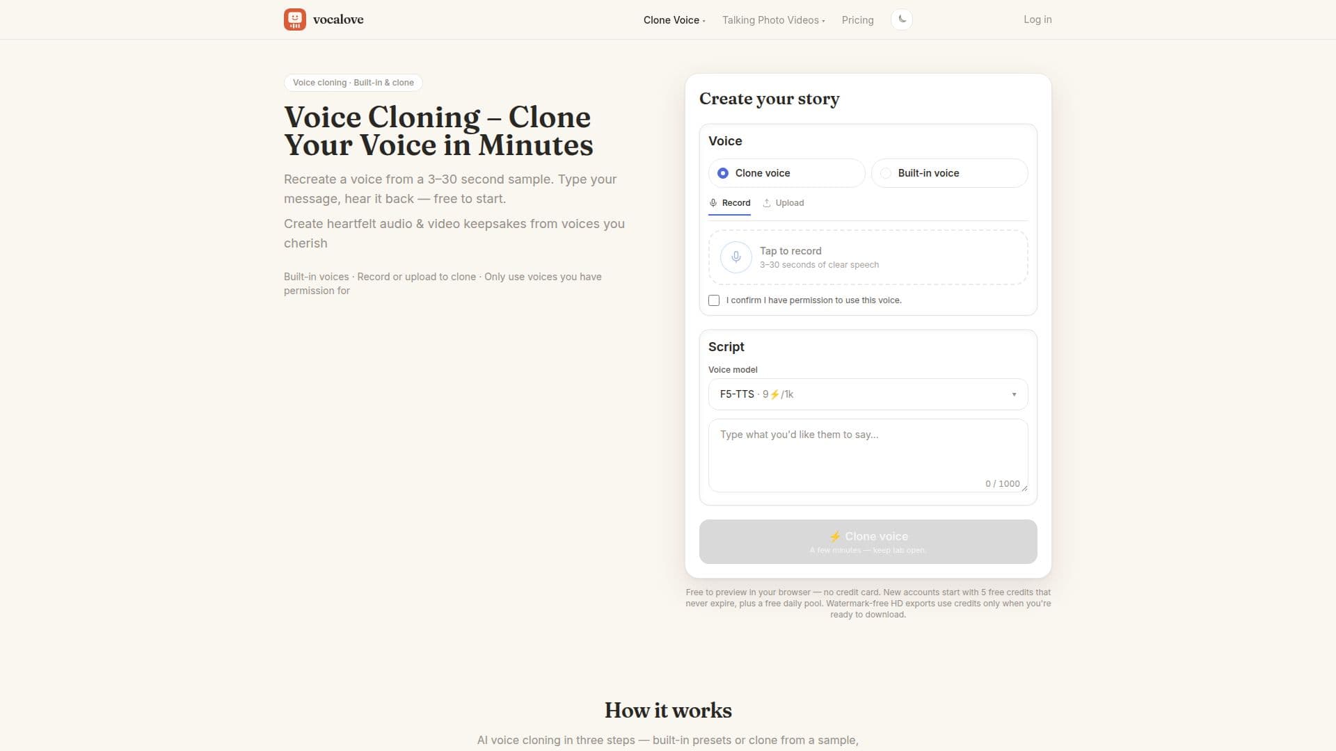 Vocalove Клонирование Голоса screenshot