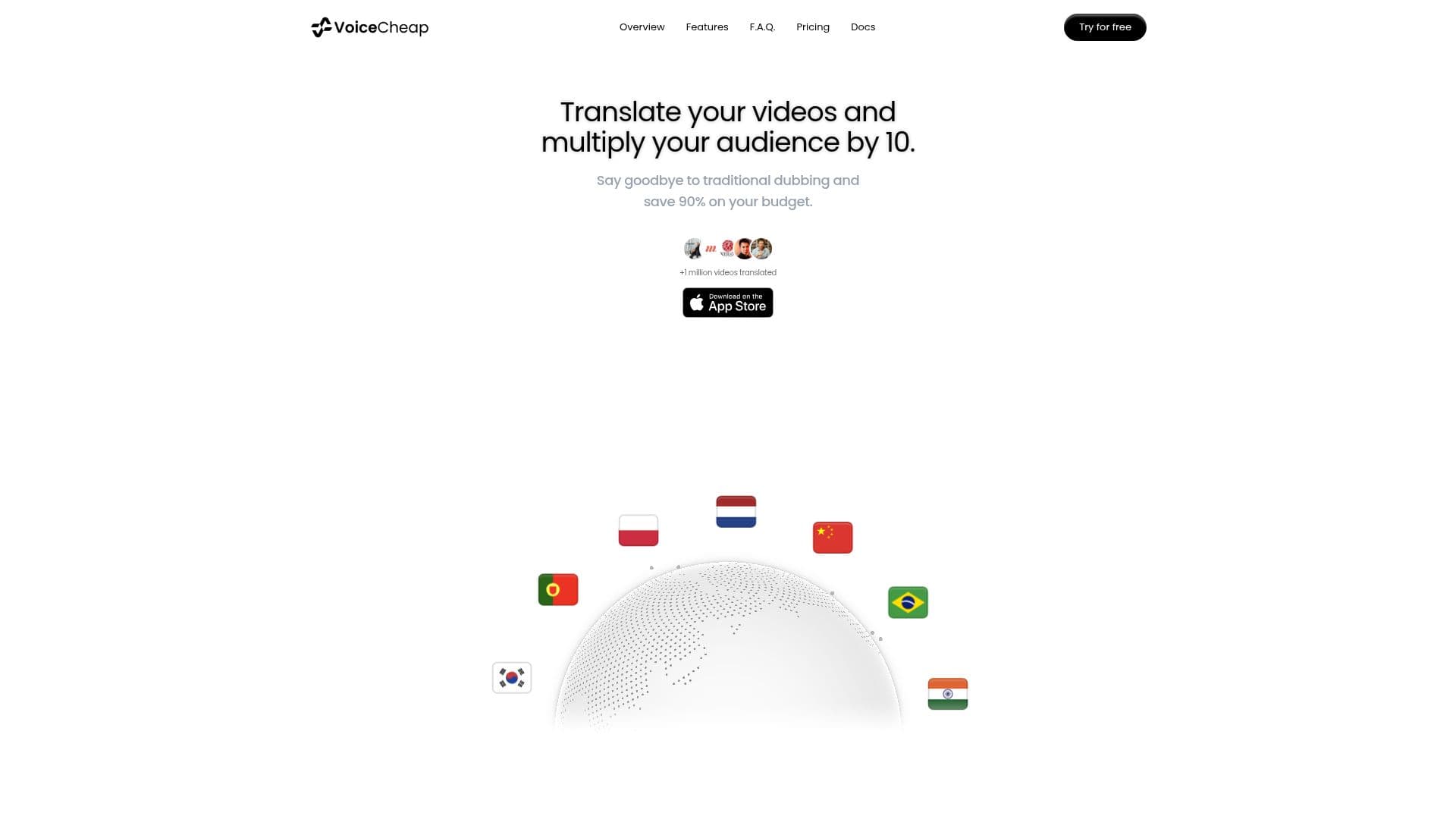 Screenshot von VoiceCheap