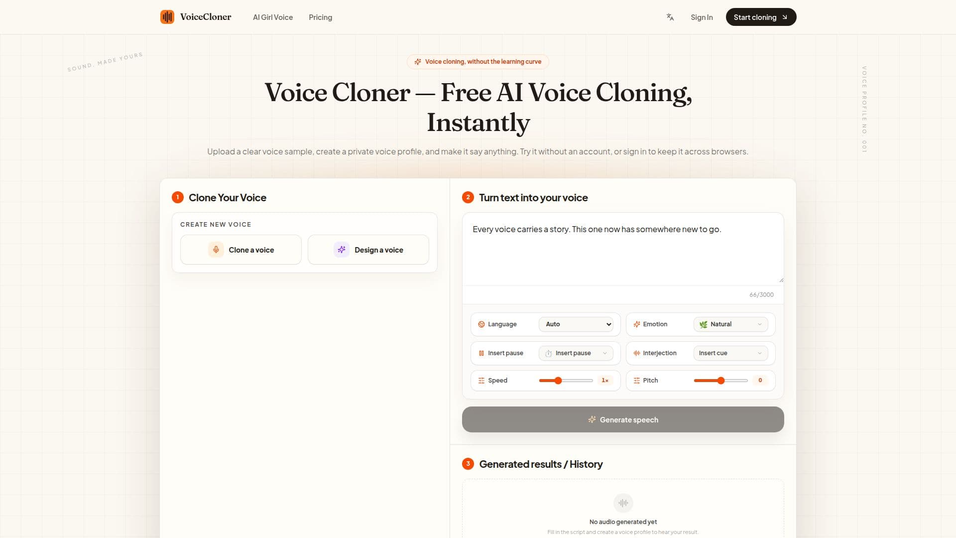 Voice Cloner screenshot