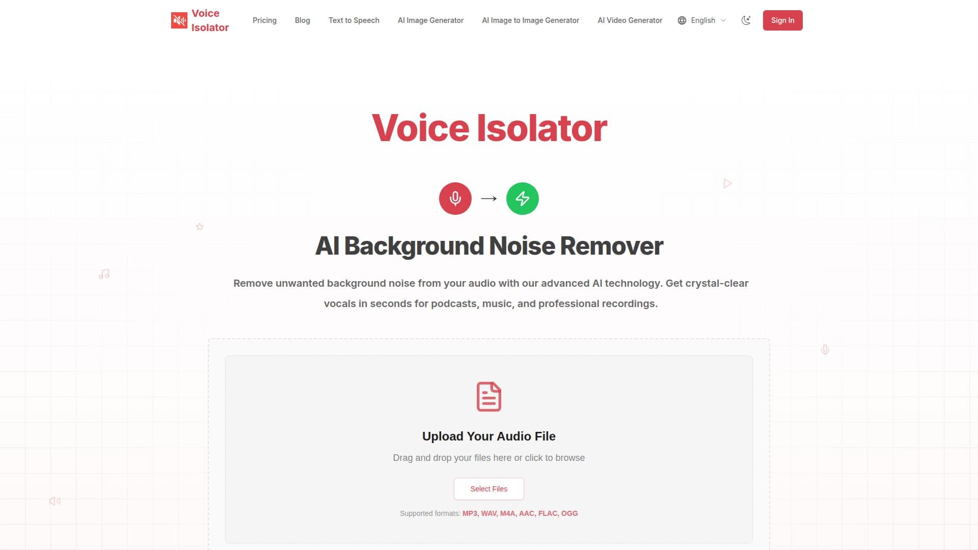 Screenshot von Voice Isolator