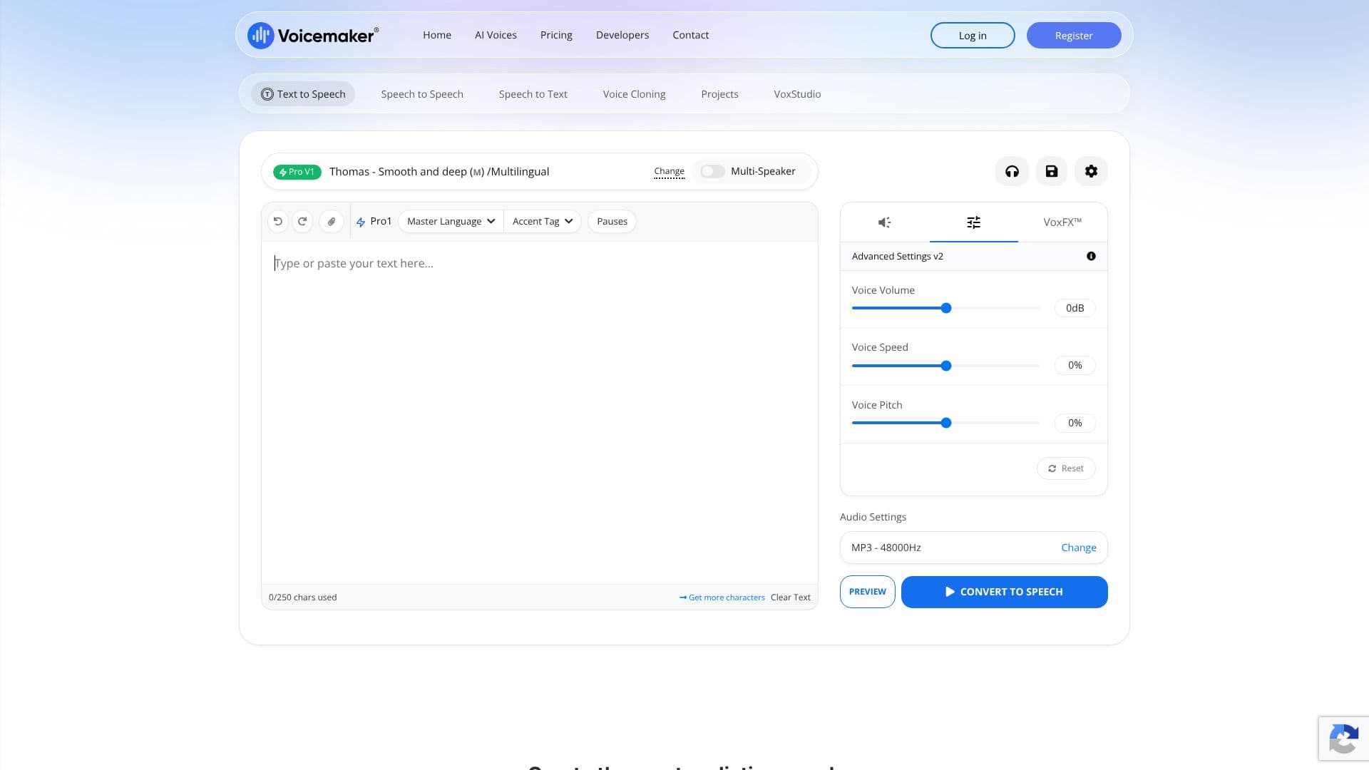 Voicemaker Text to Speech screenshot