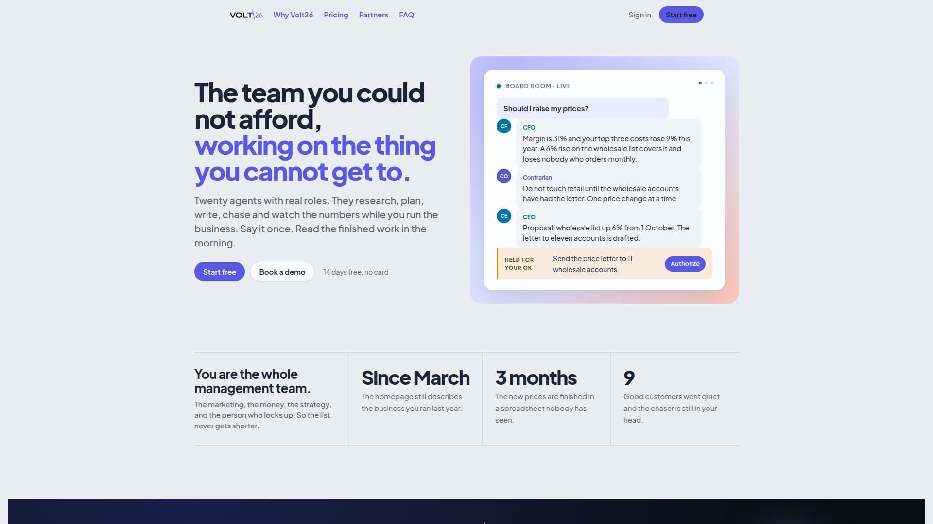 Volt26: Your AI Founding Team for Solo Founders screenshot
