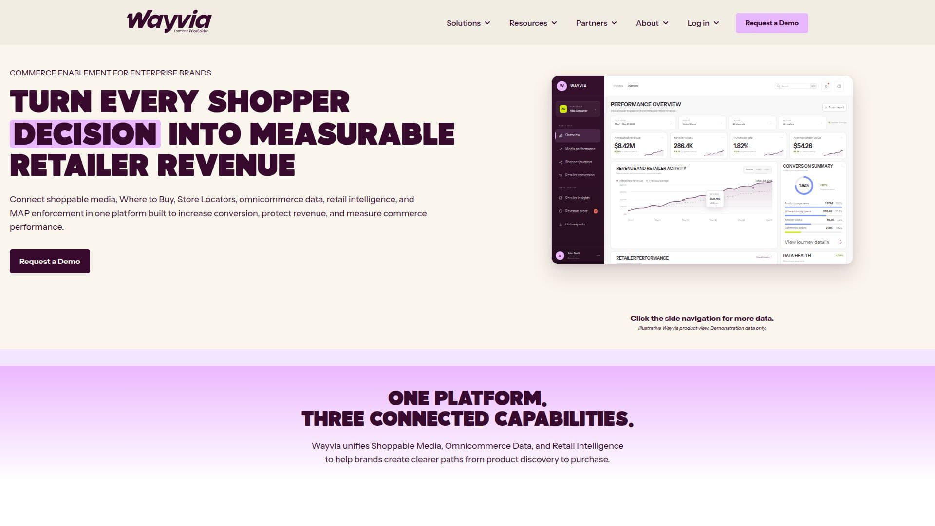 Wayvia Commerce Platform screenshot
