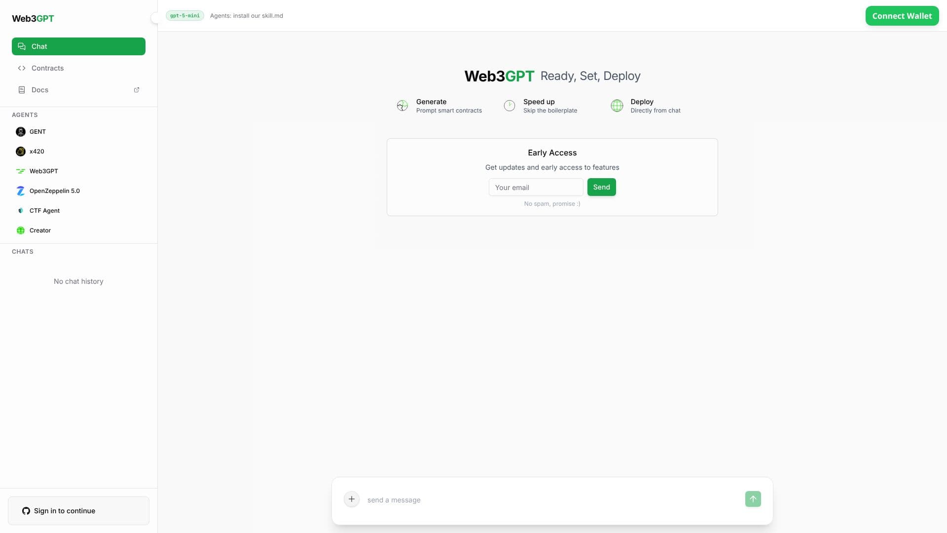 Tangkapan layar Web3GPT