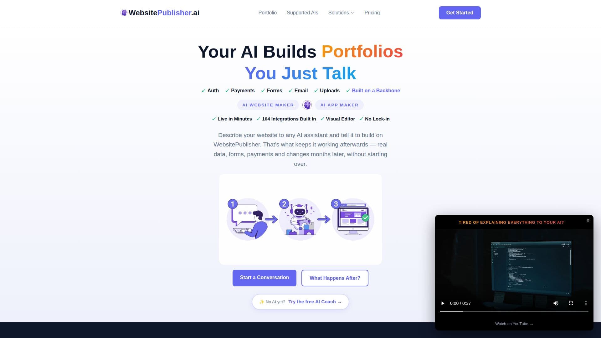 WebsitePublisher.ai のスクリーンショット