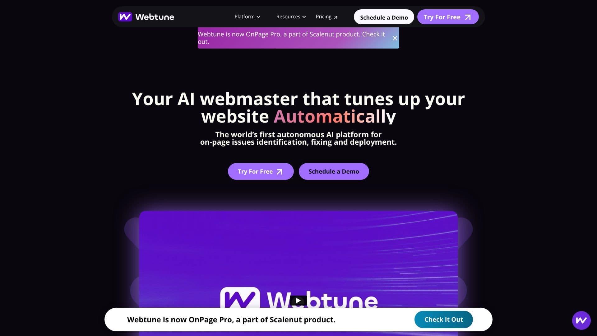 لقطة شاشة لـ Webtune AI