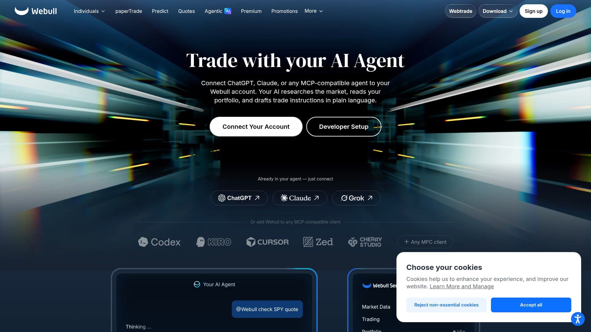 Webull Agentic Trading screenshot