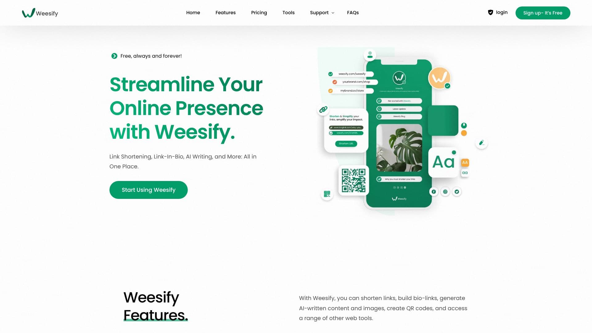 Screenshot von Weesify