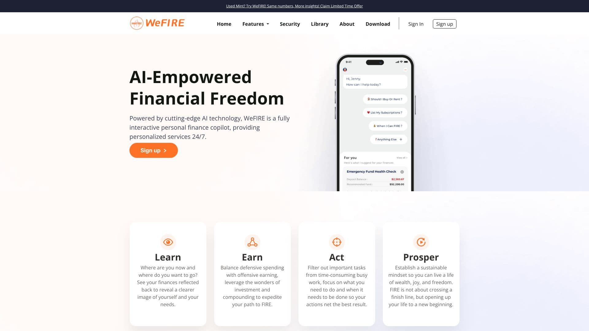 WeFIRE のスクリーンショット