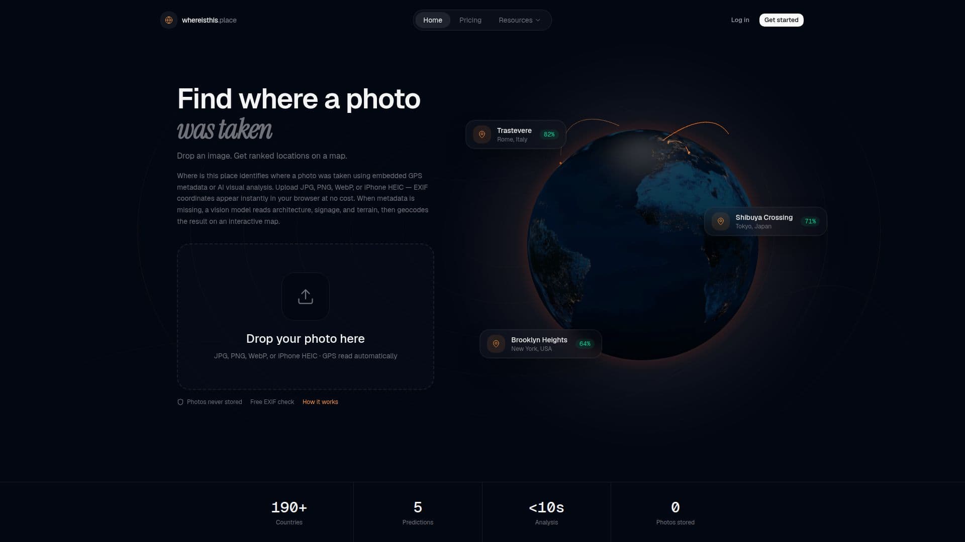 Screenshot von whereisthis.place