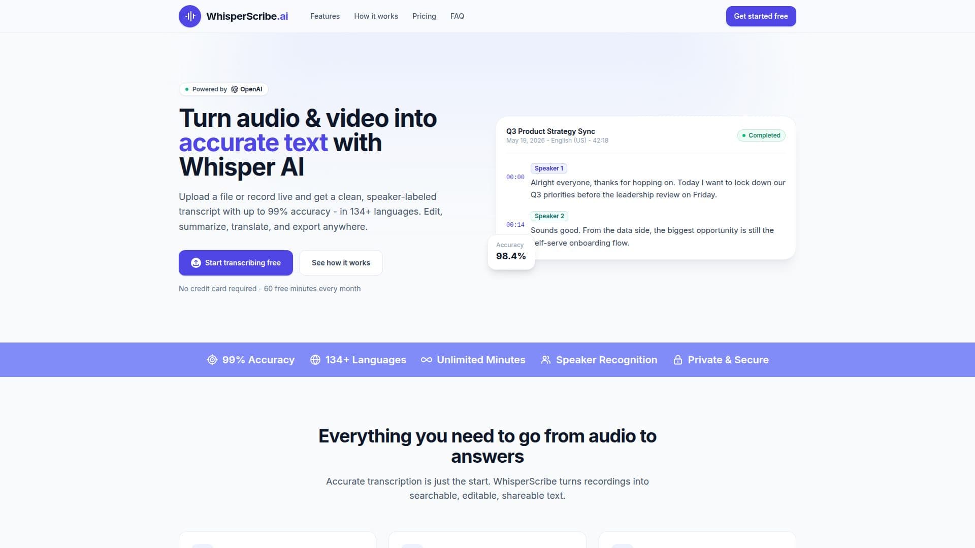 Whisper Scribe AI 스크린샷