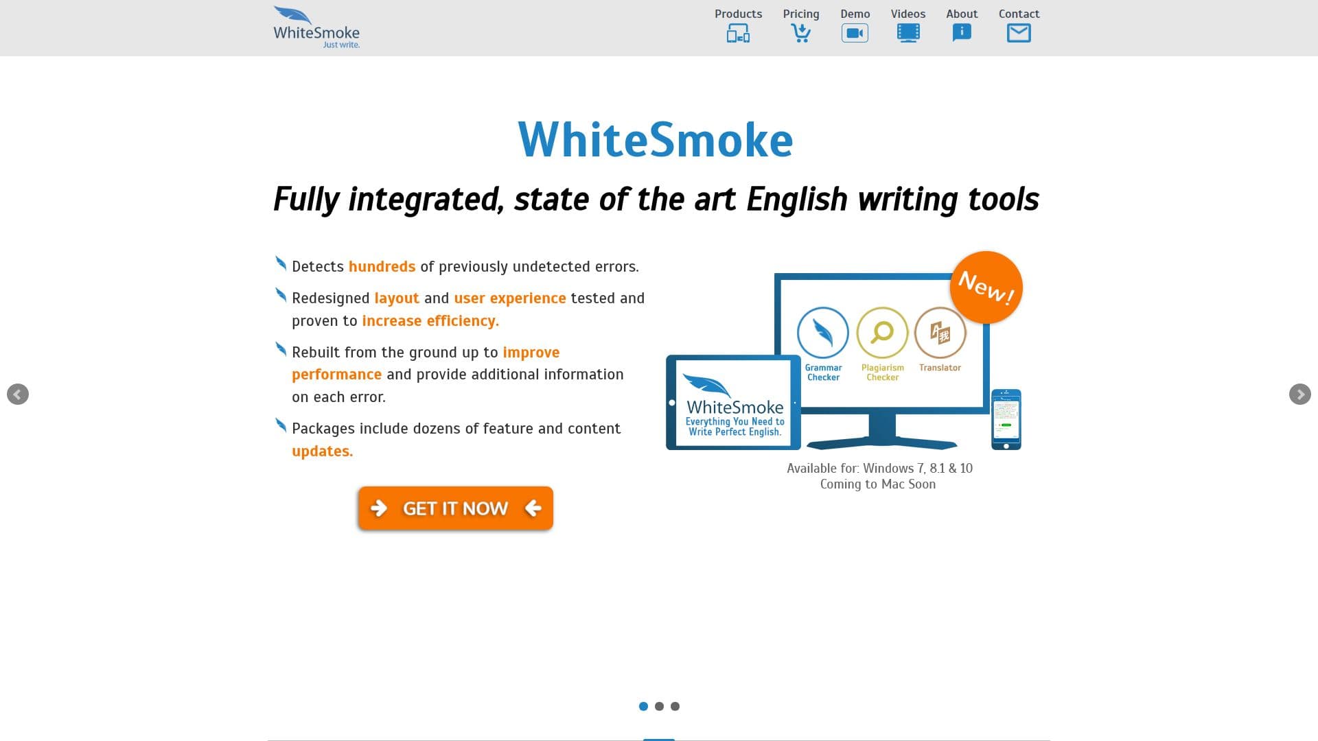 لقطة شاشة لـ WhiteSmoke مدقق القواعد