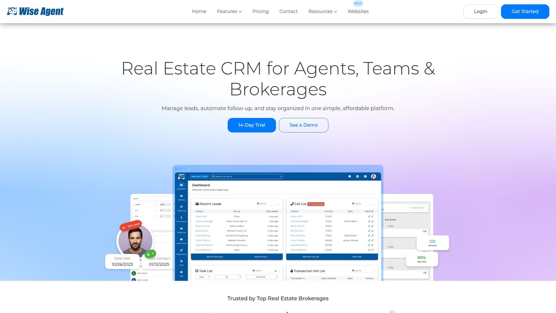 Wise Agent CRM screenshot