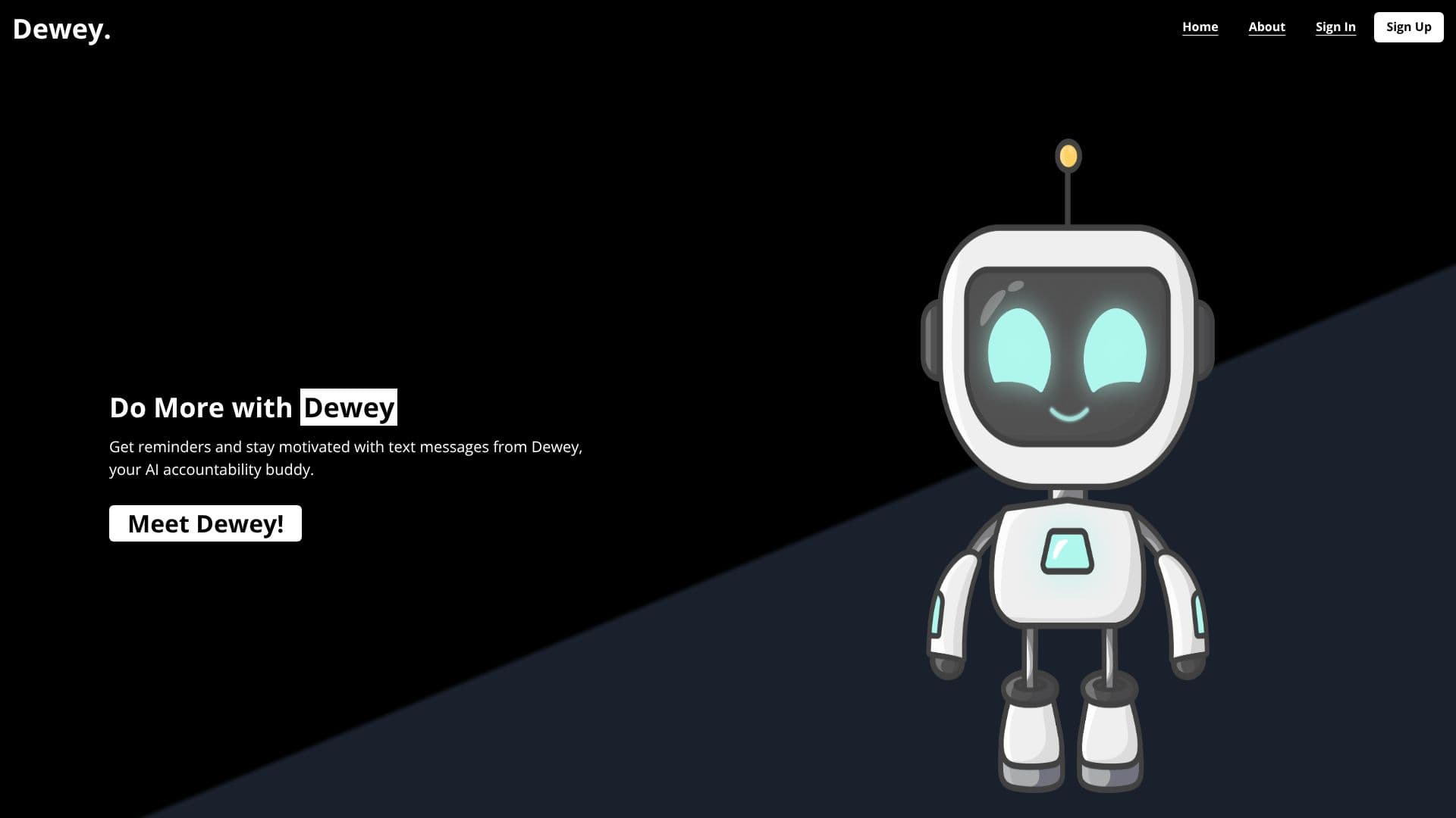 لقطة شاشة لـ Dewey: شريك المساءلة بالذكاء الاصطناعي