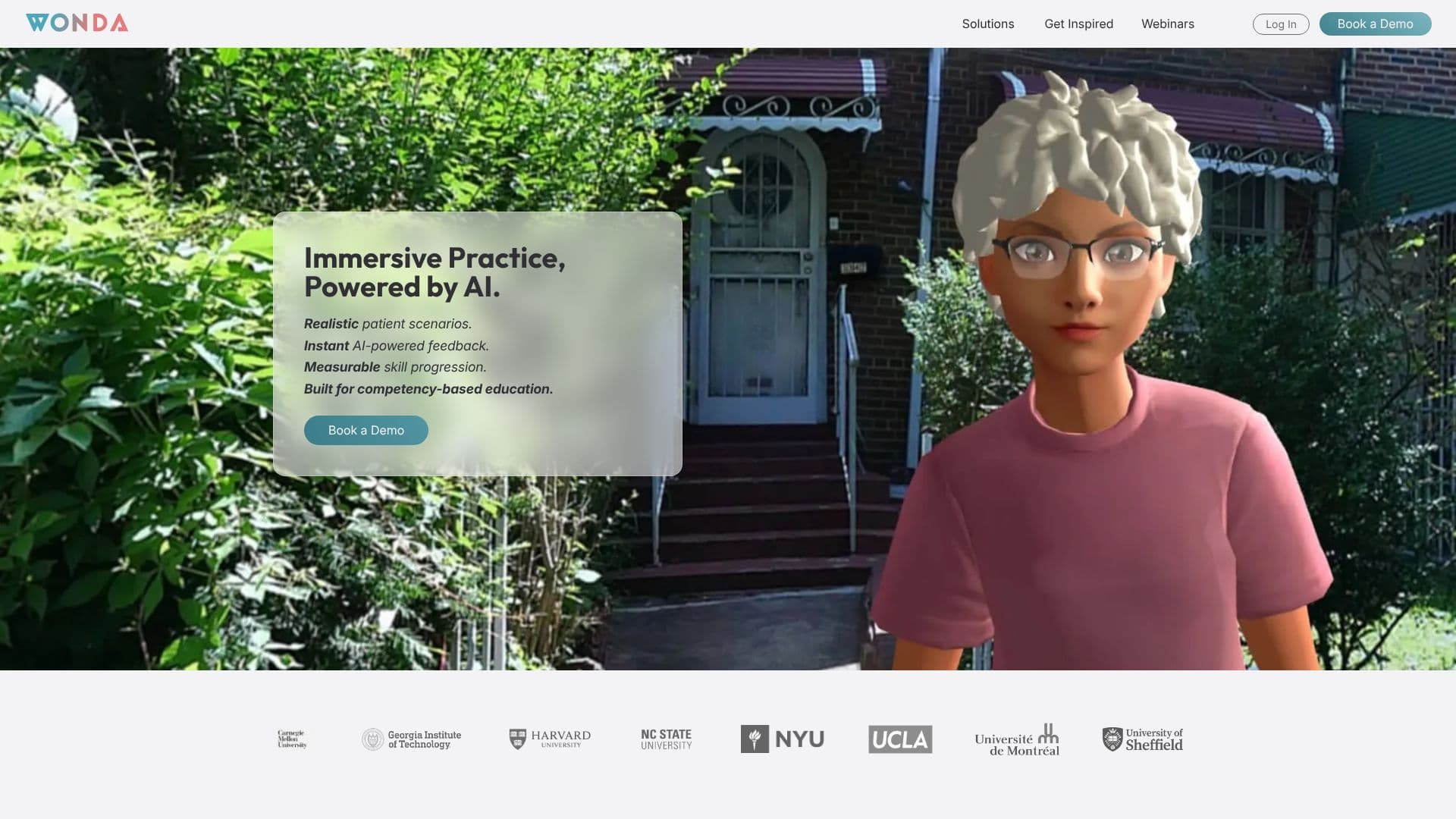 Capture d’écran de Simulation de Conversation IA Wonda
