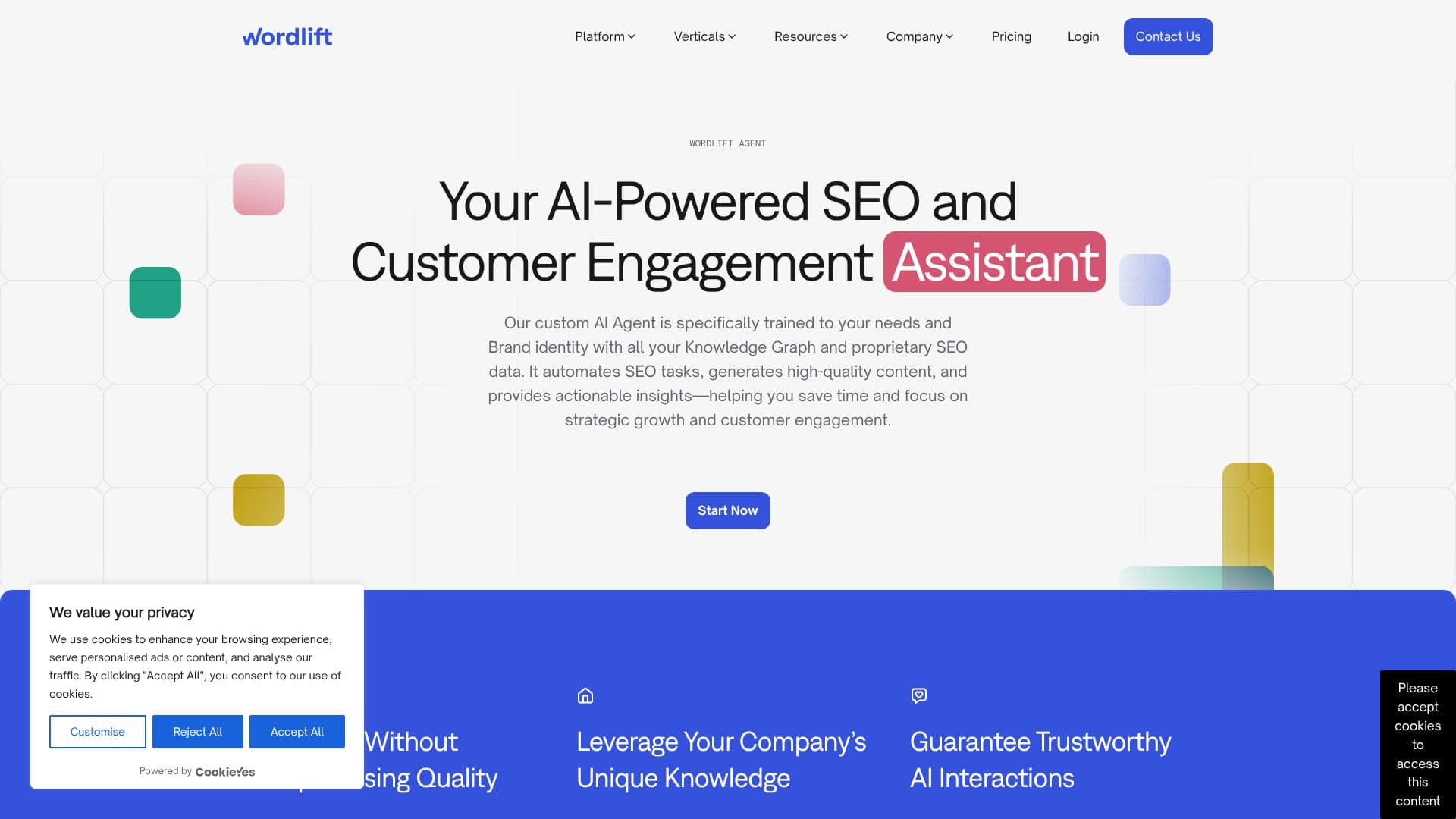 لقطة شاشة لـ WordLift Agent