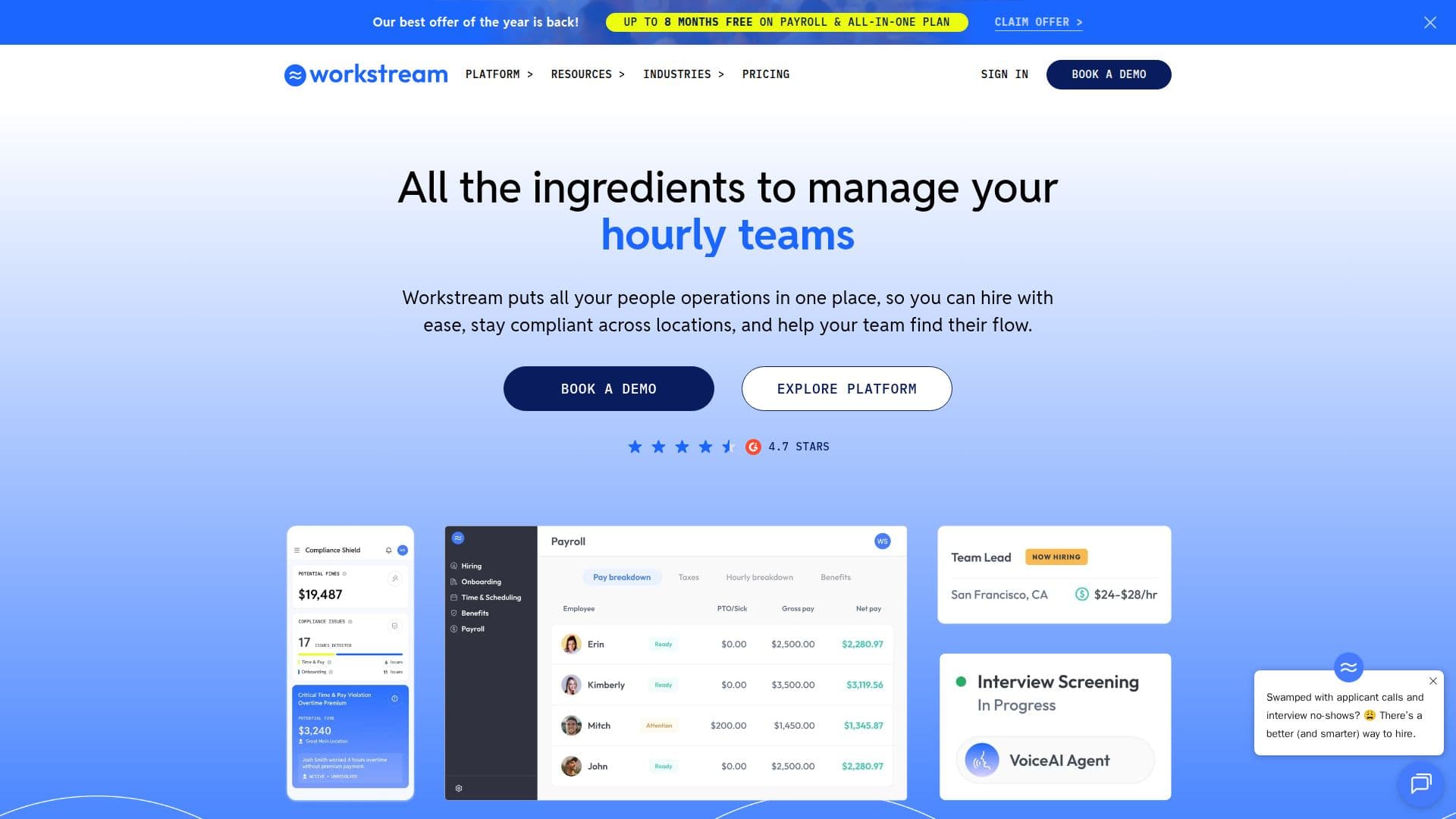 Workstream screenshot
