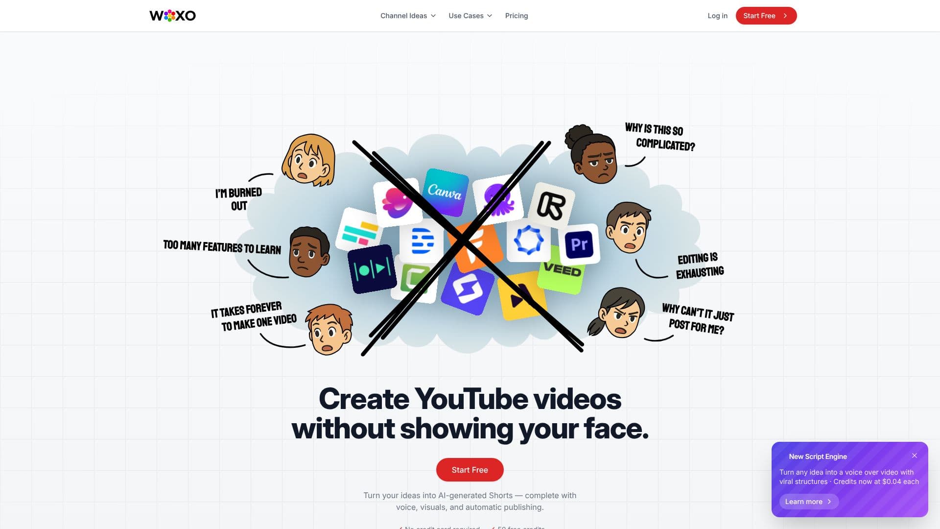 Capture d’écran de Woxo : Création de contenu vidéo