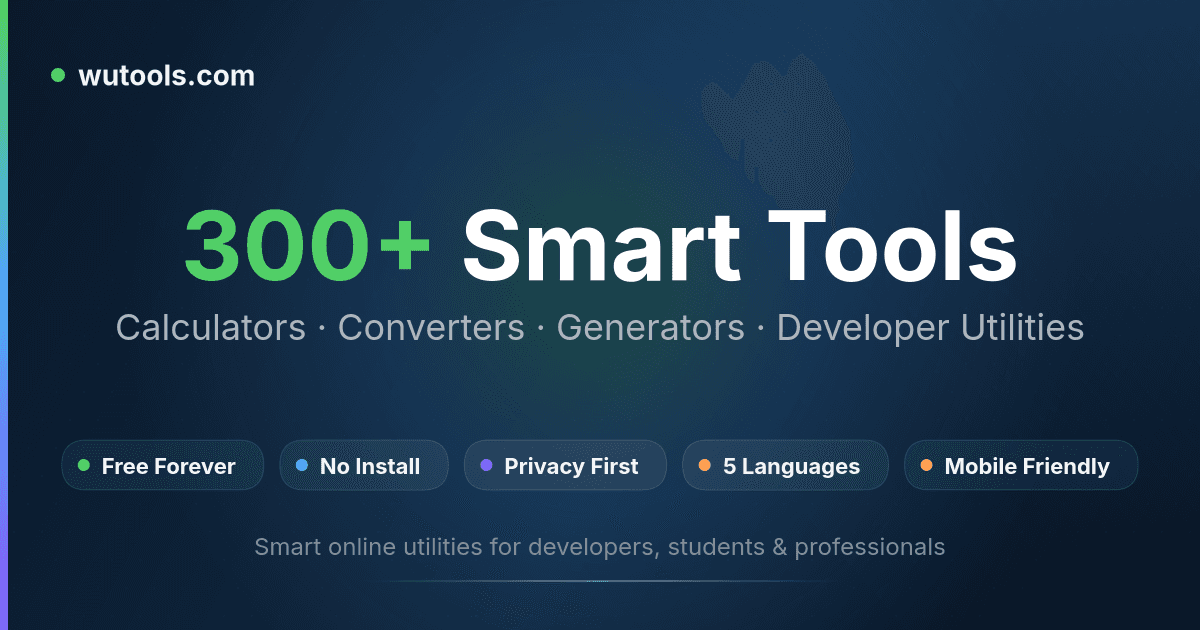 Tangkapan layar WuTools - Alat Daring Gratis