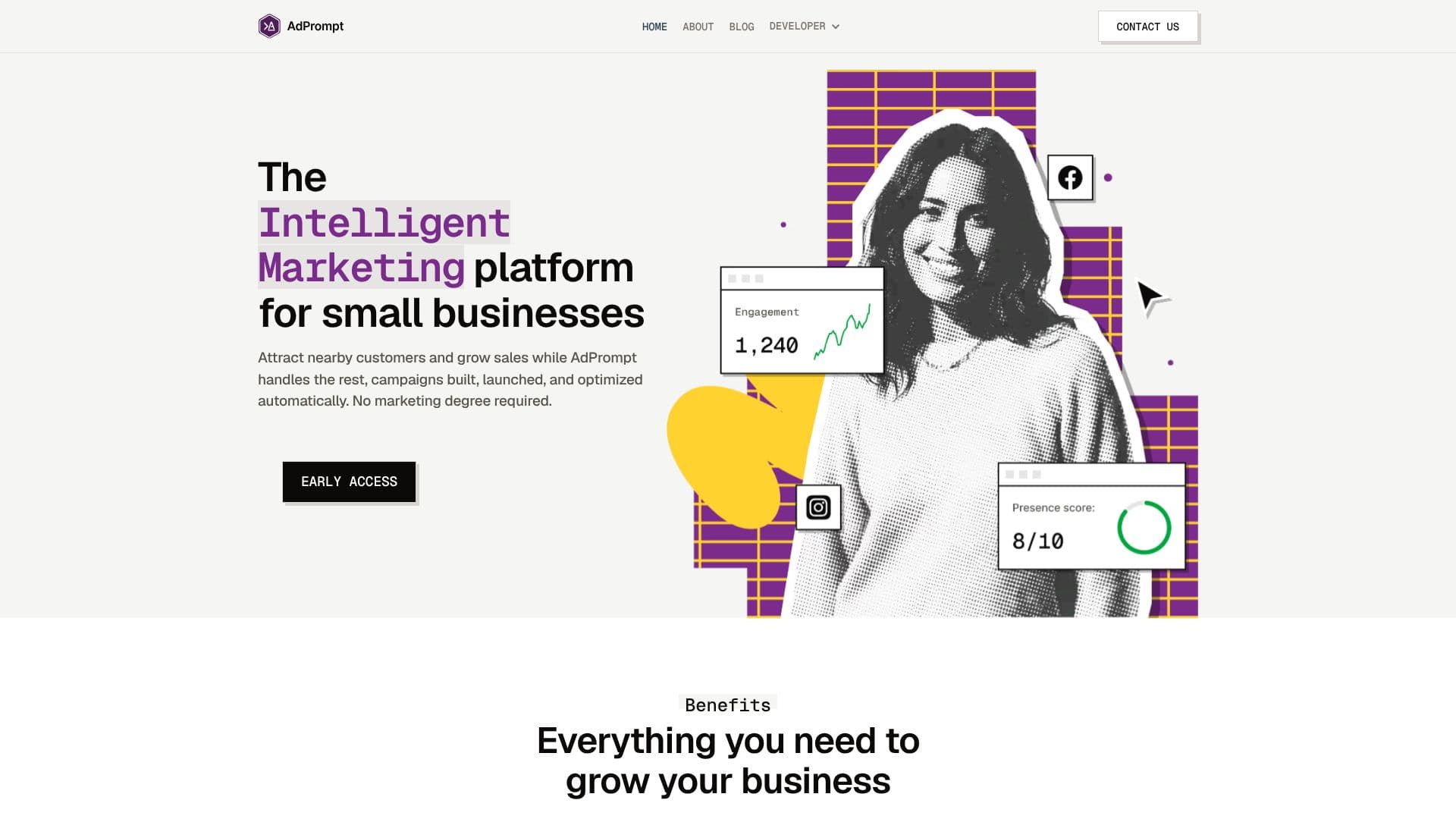 Screenshot von AdPrompt KI-Marketing-Tools