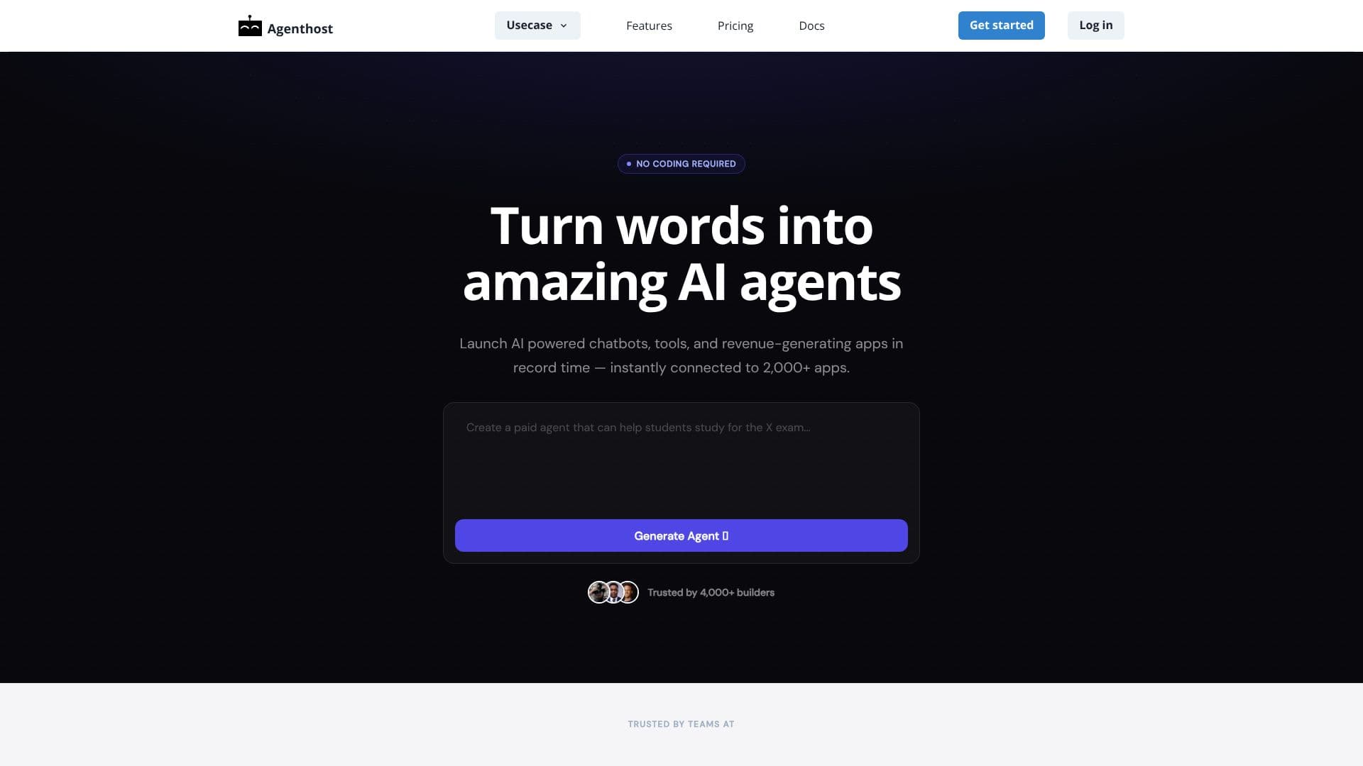 Agenthost AI Agents screenshot