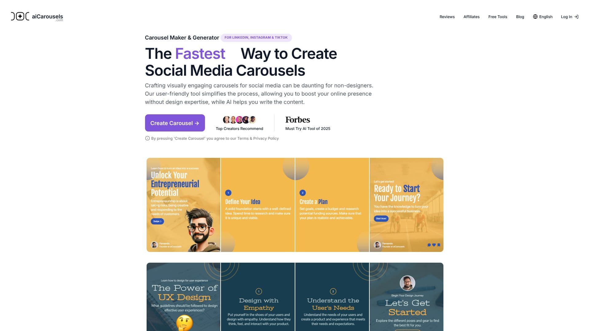 aiCarousels screenshot