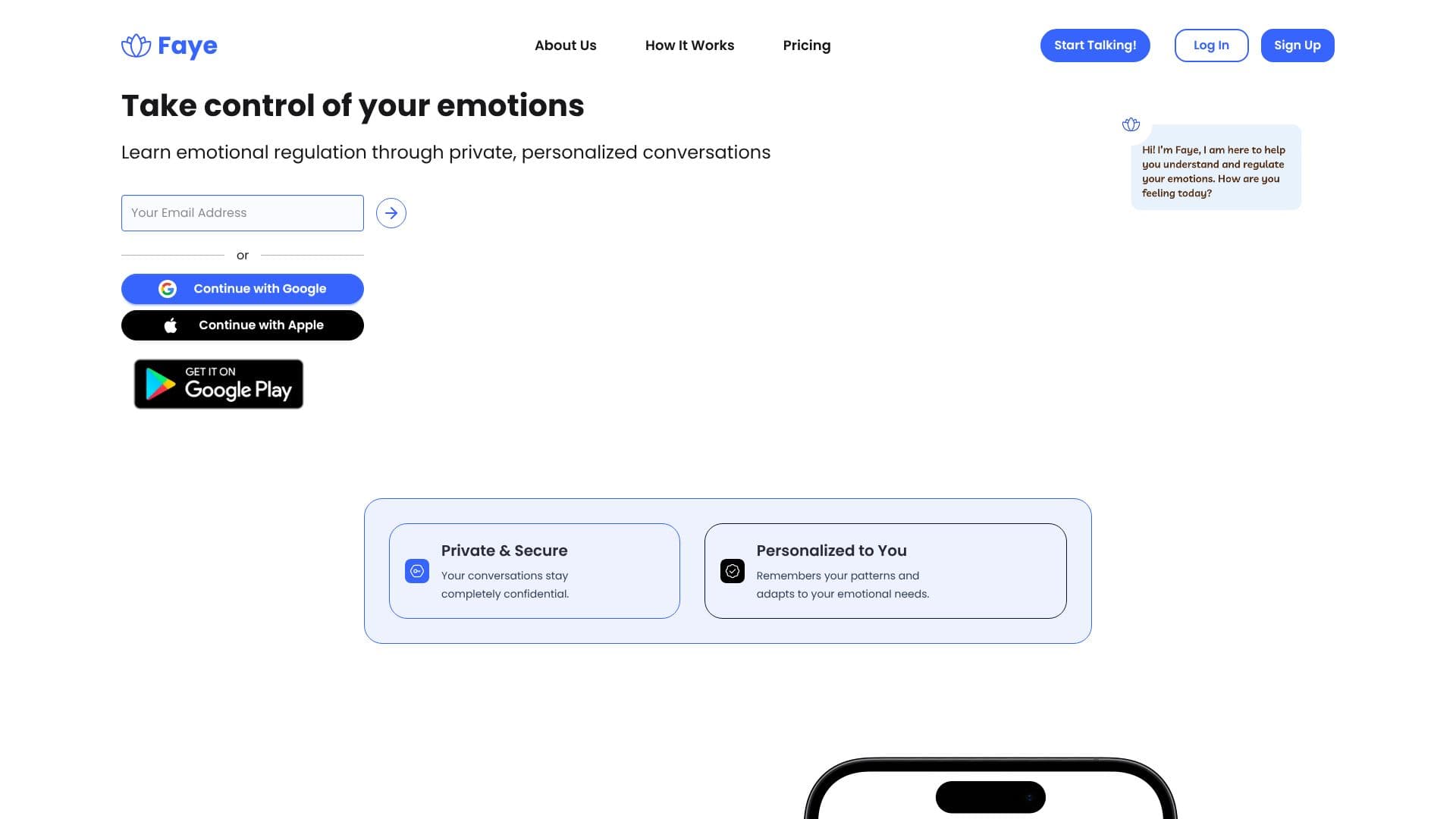 لقطة شاشة لـ Faye Emotional Support