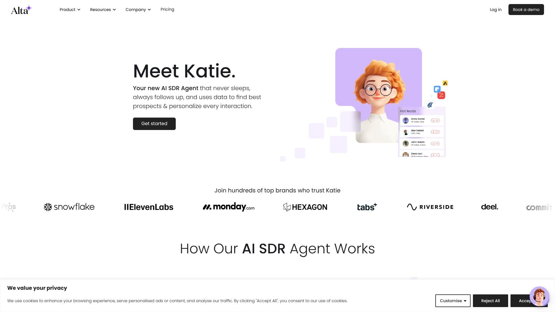 Katie AI SDR Agent 스크린샷