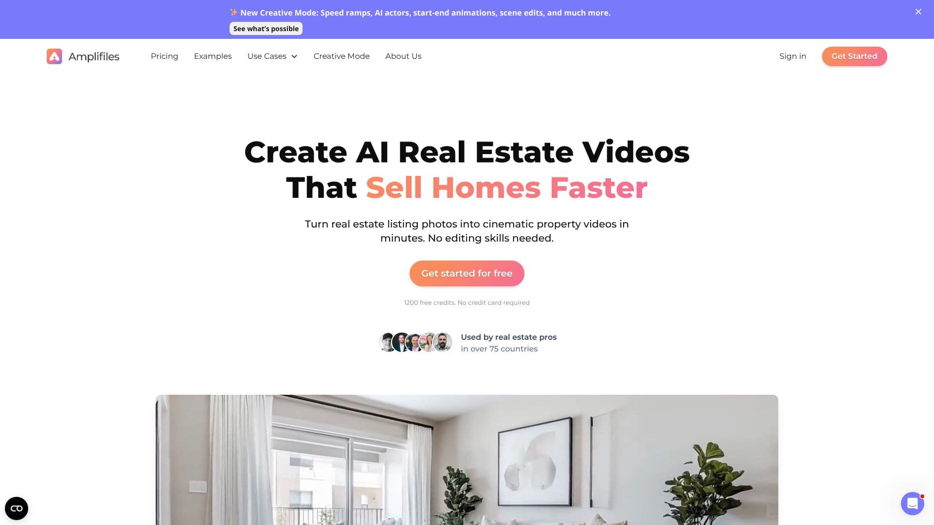 Tangkapan layar Amplifiles AI Video Maker